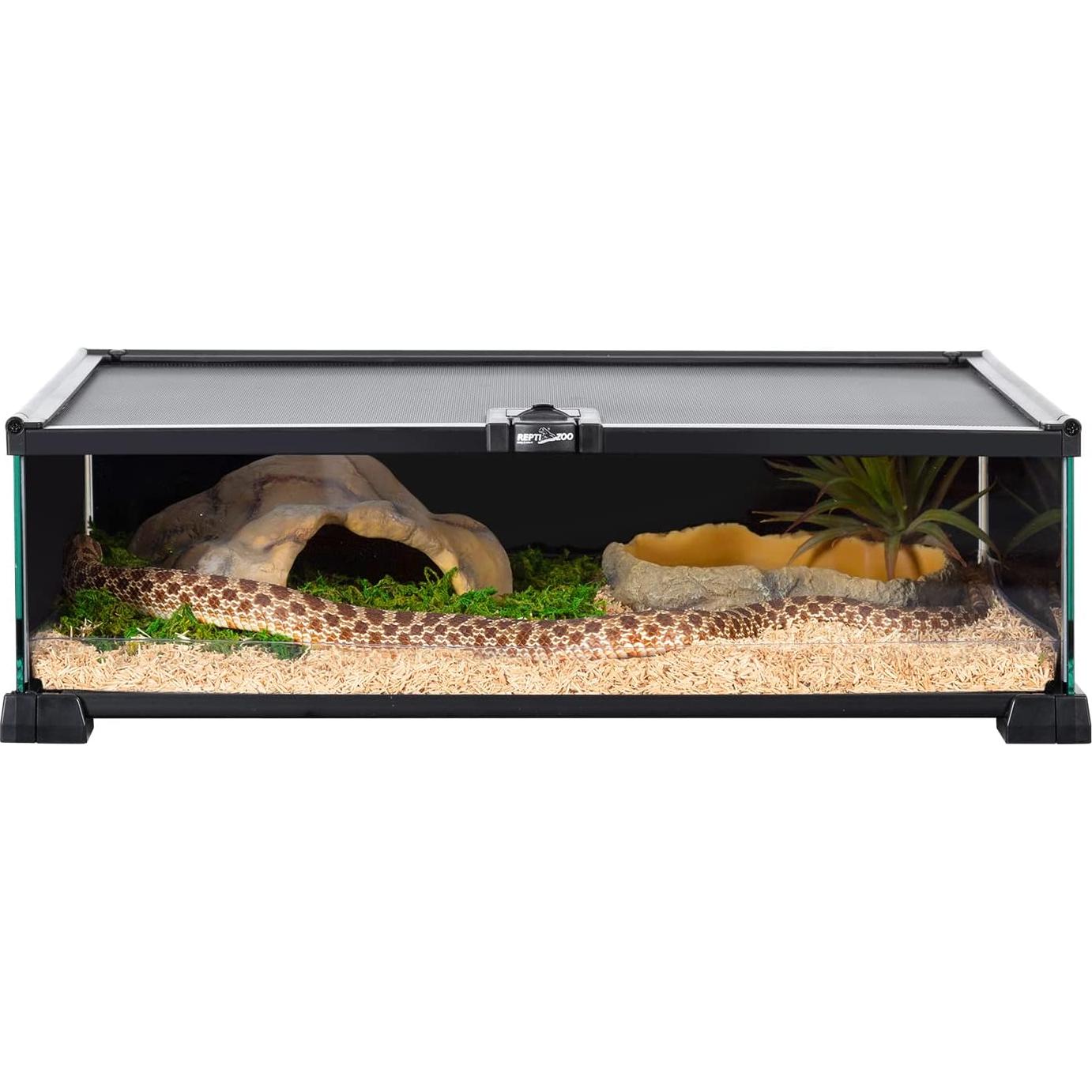 Terrario de Vidrio REPTIZOO 50.8x30.5x15.2 cm para Reptiles