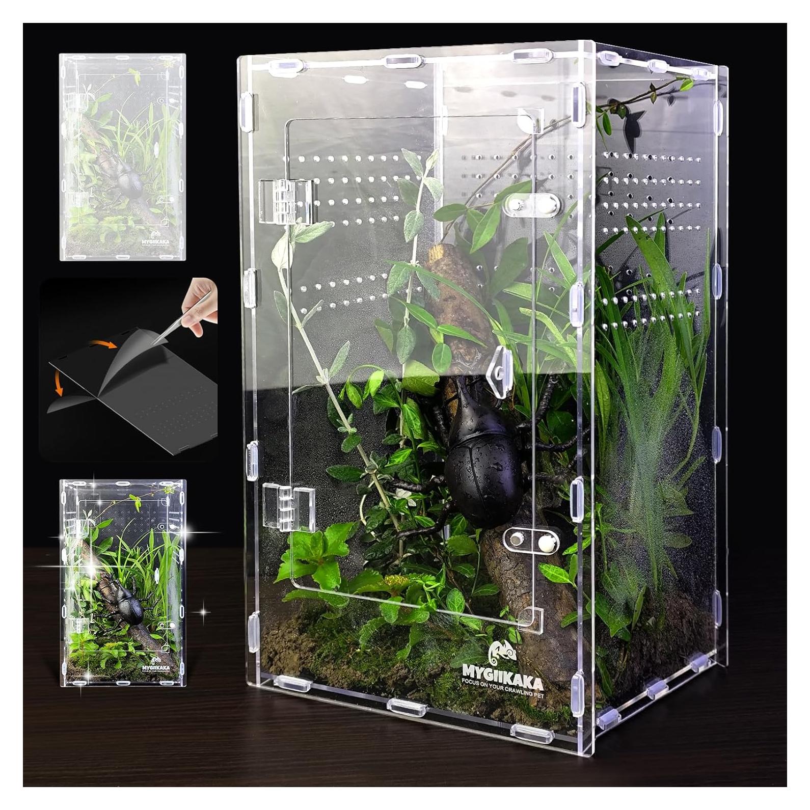 Recinto Acrílico para Reptiles 35x19x20 cm MYGIIKAKA