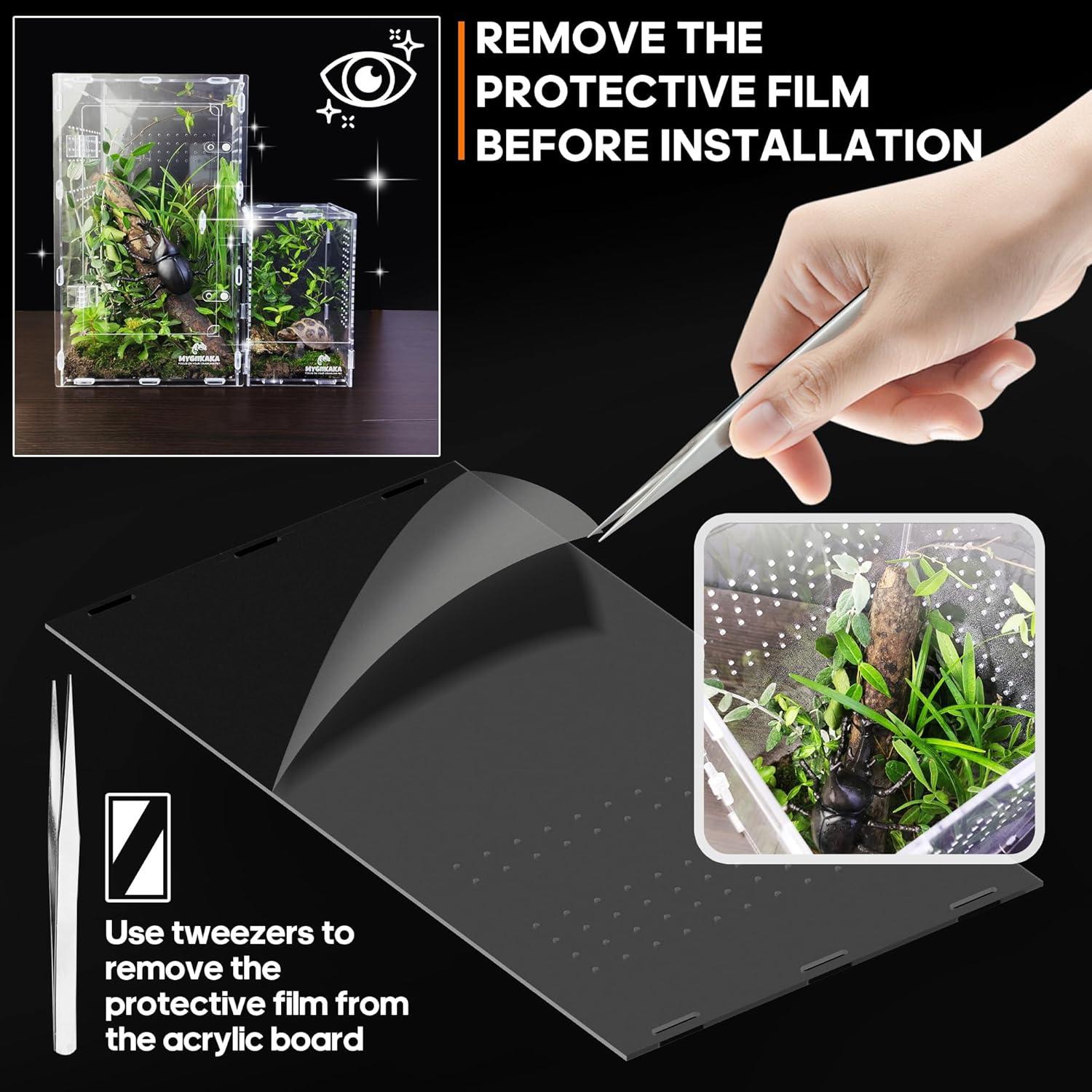 Recinto Acrílico para Reptiles 35x19x20 cm MYGIIKAKA