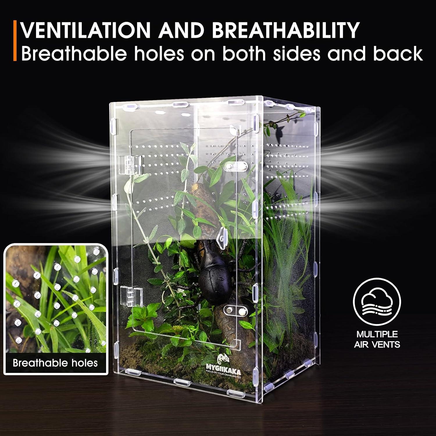 Recinto Acrílico para Reptiles 35x19x20 cm MYGIIKAKA