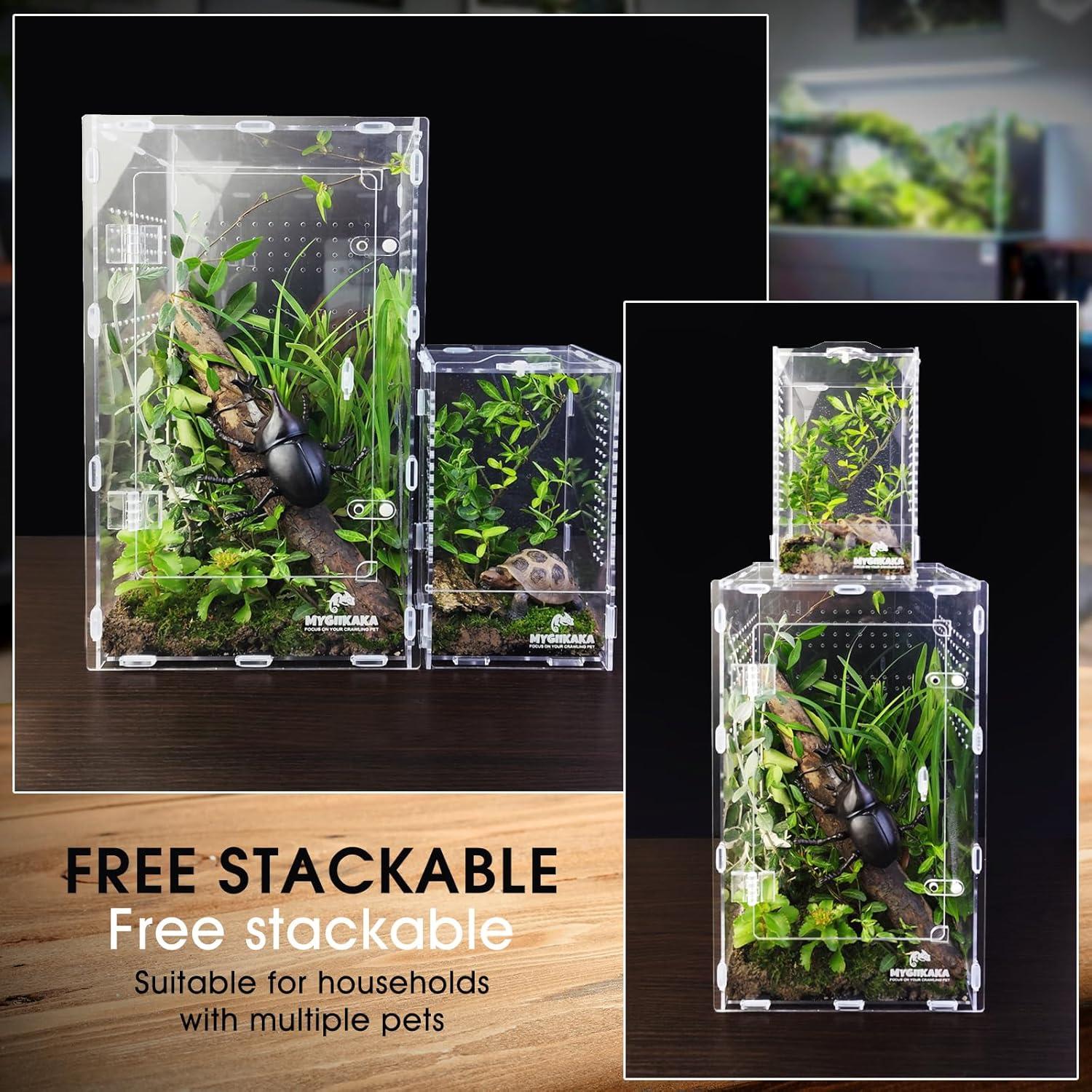 Recinto Acrílico para Reptiles 35x19x20 cm MYGIIKAKA