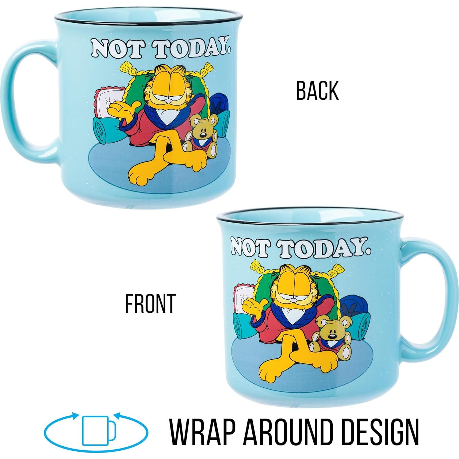 Taza Camper Cerámica Silver Buffalo Garfield 591 ml