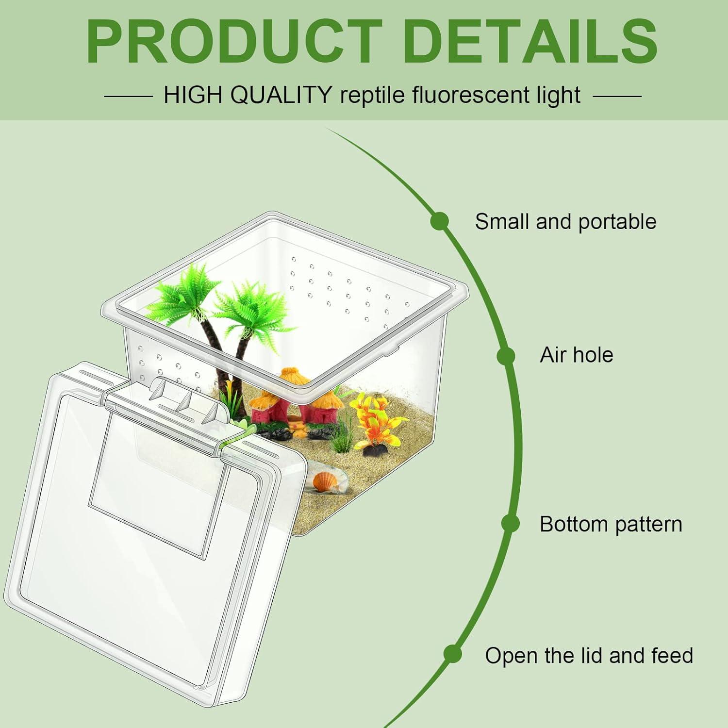 20 Cajas de Cría para Insectos y Reptiles Nuanchu 6.5x6.5x4.5cm