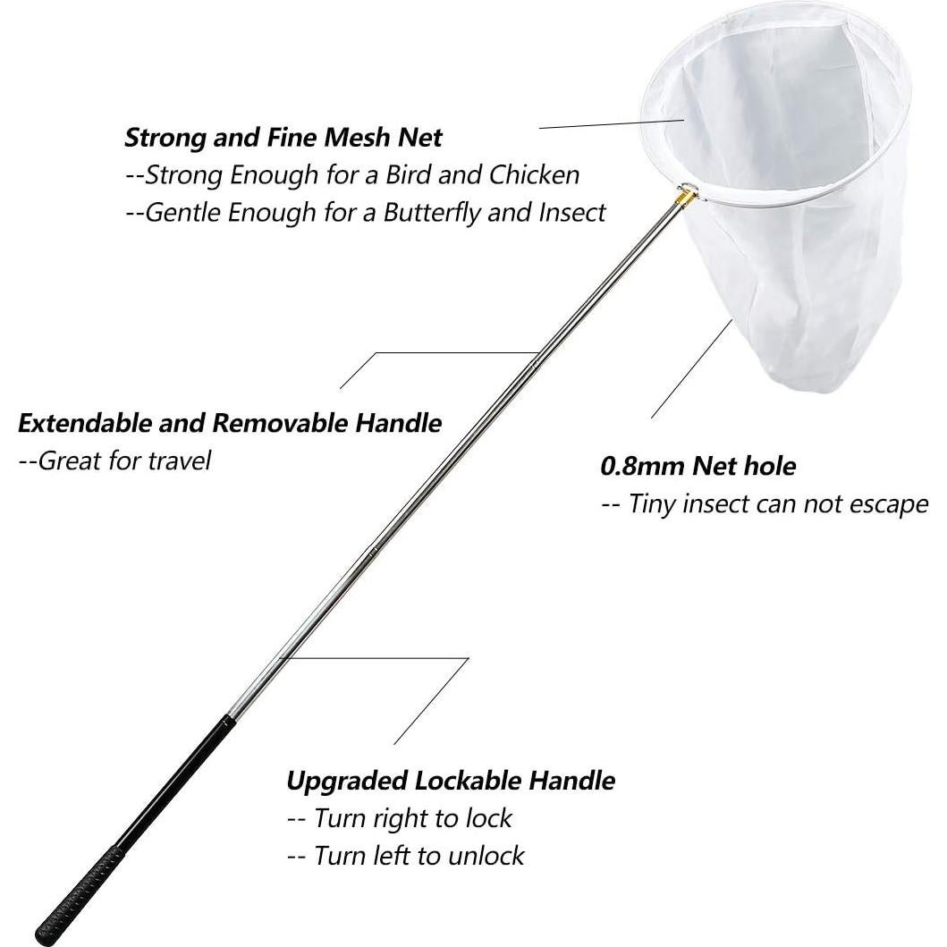 Red profesional para insectos RESTCLOUD 73 cm telescópica