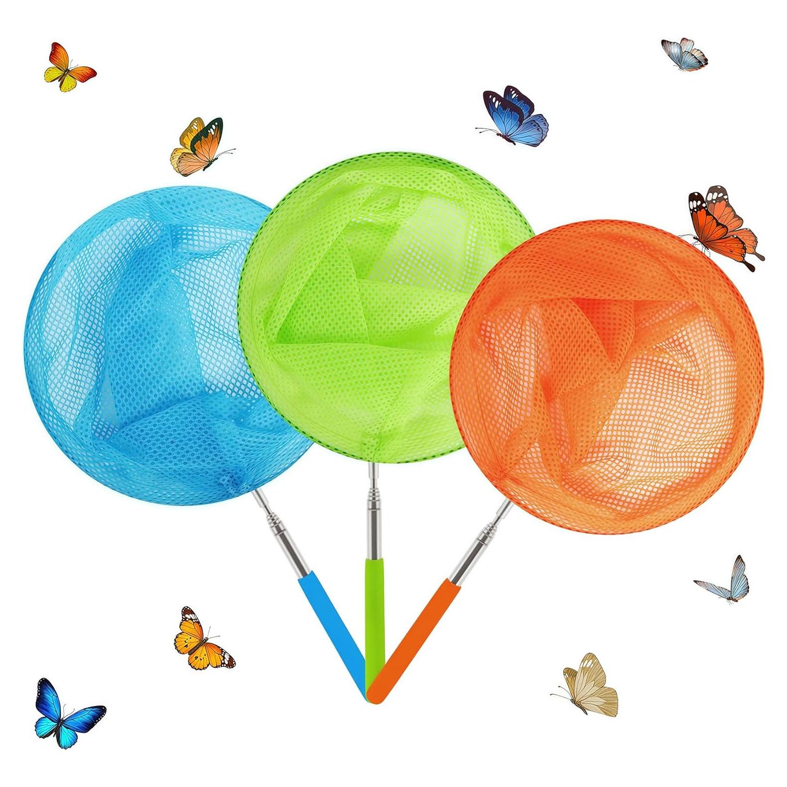 Redes de mariposa telescópicas Skrtuan para niños - 3 paquetes
