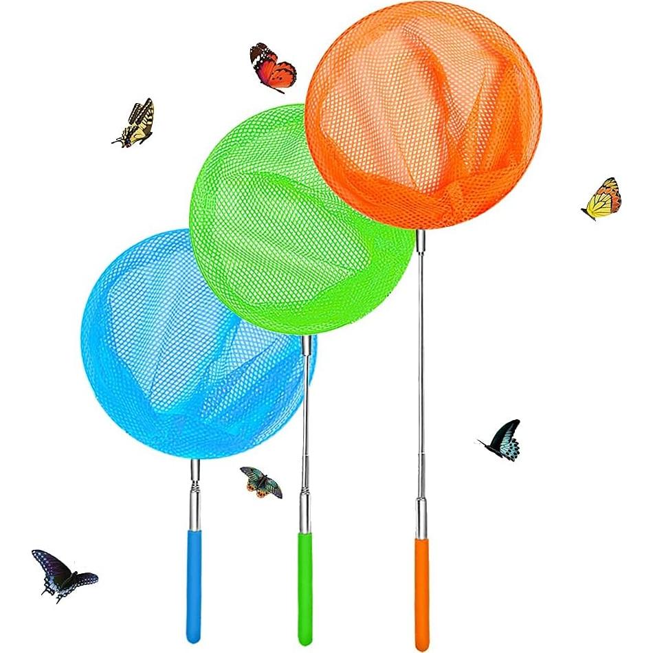 Redes de mariposa telescópicas Skrtuan para niños - 3 paquetes