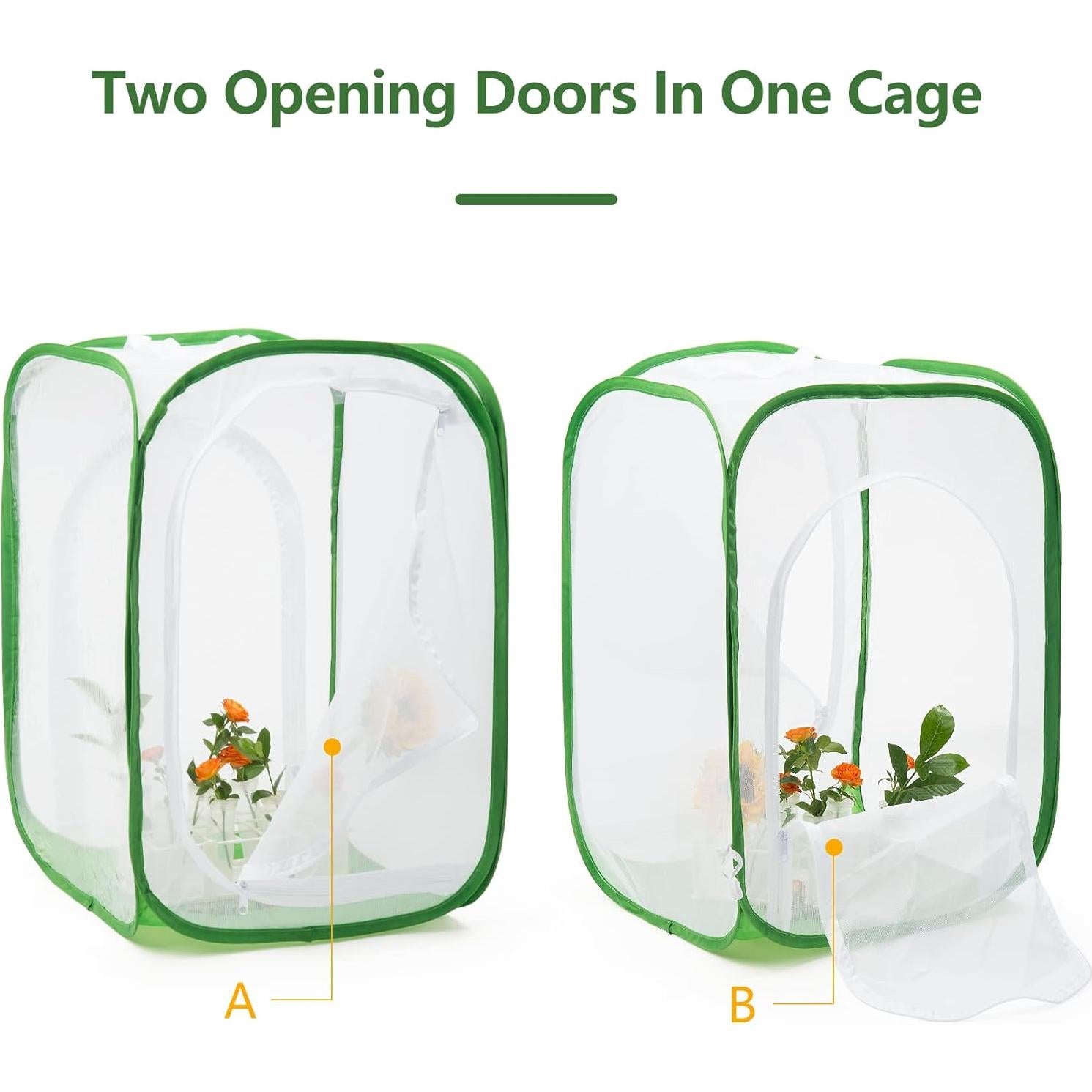 Jaula Hábitat para Mariposas Monarca Restcloud 39.9x39.9x61cm