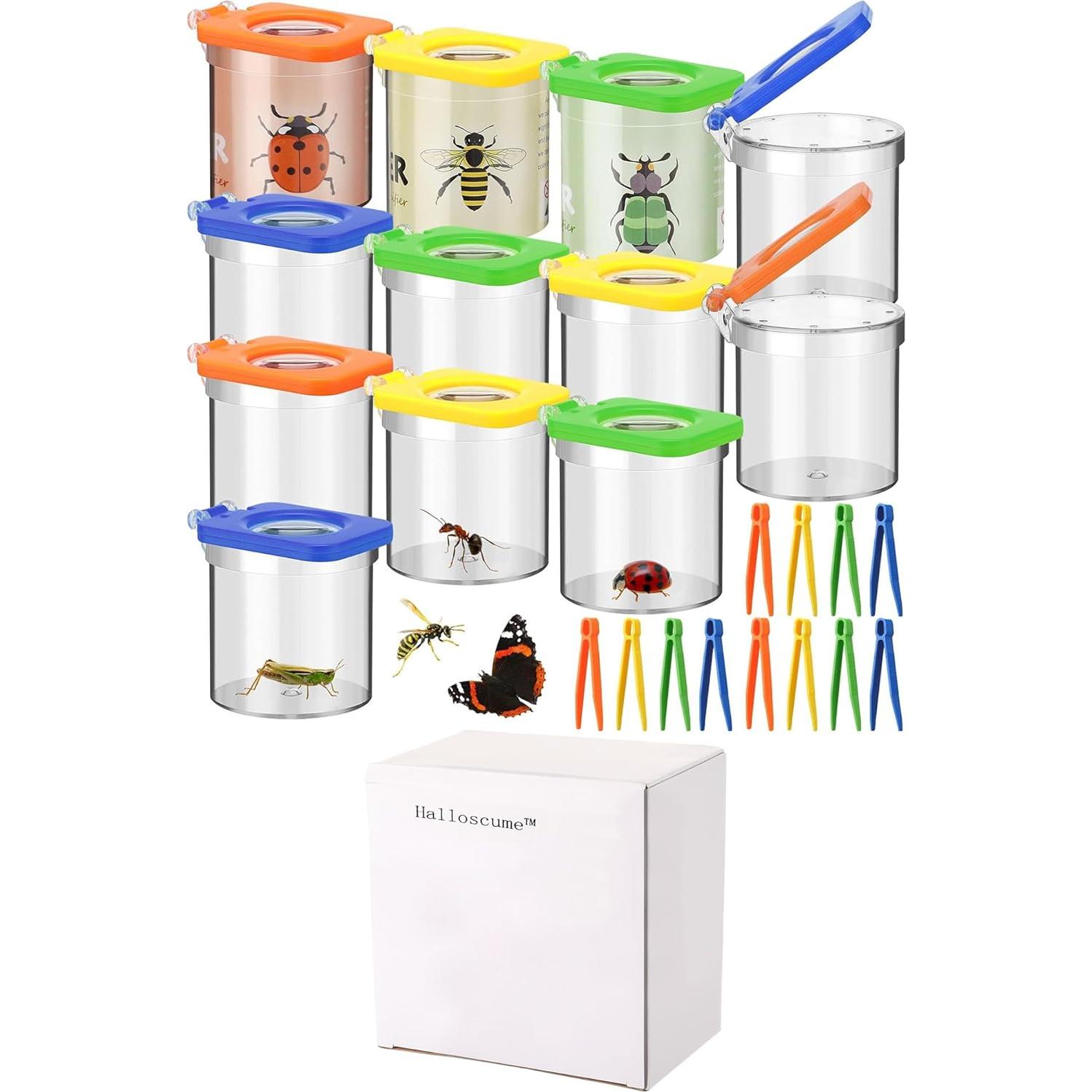 Kit de Exploración de Insectos Halloscume - 12 Visores y Pinzas