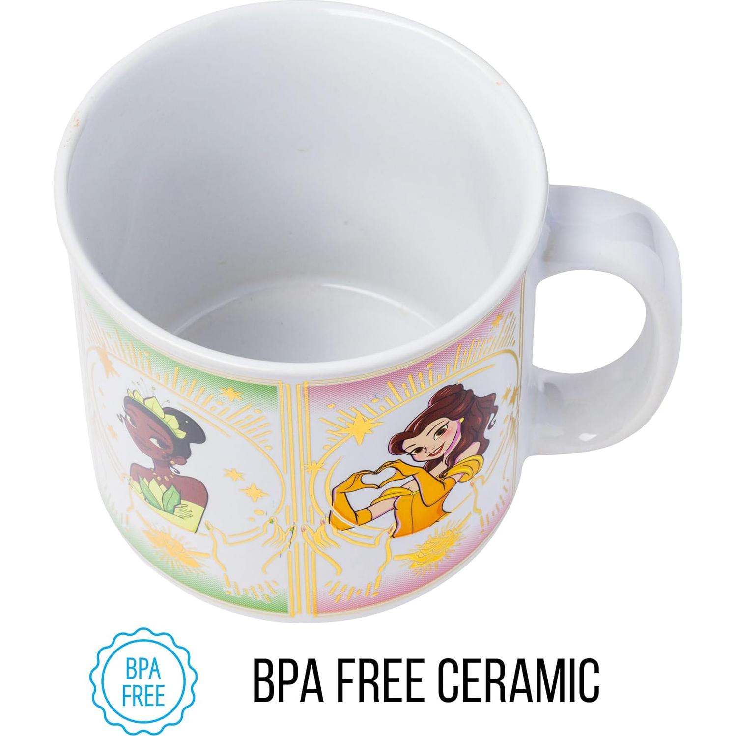 Taza Camper Cerámica Disney Princesas 600ml Tarjeta Mística