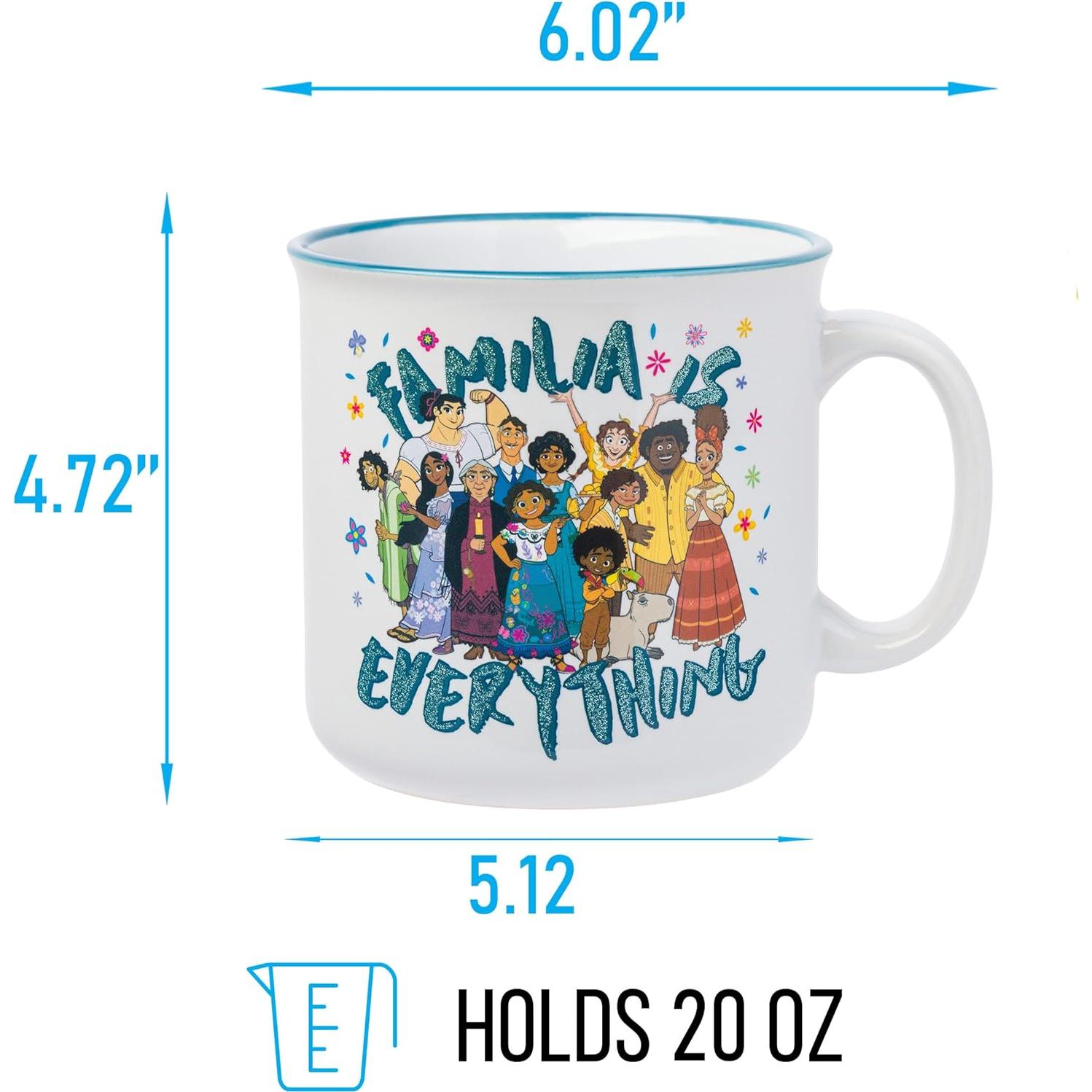 Taza Cerámica Glitter Disney Encanto 0.58 kg 20 oz