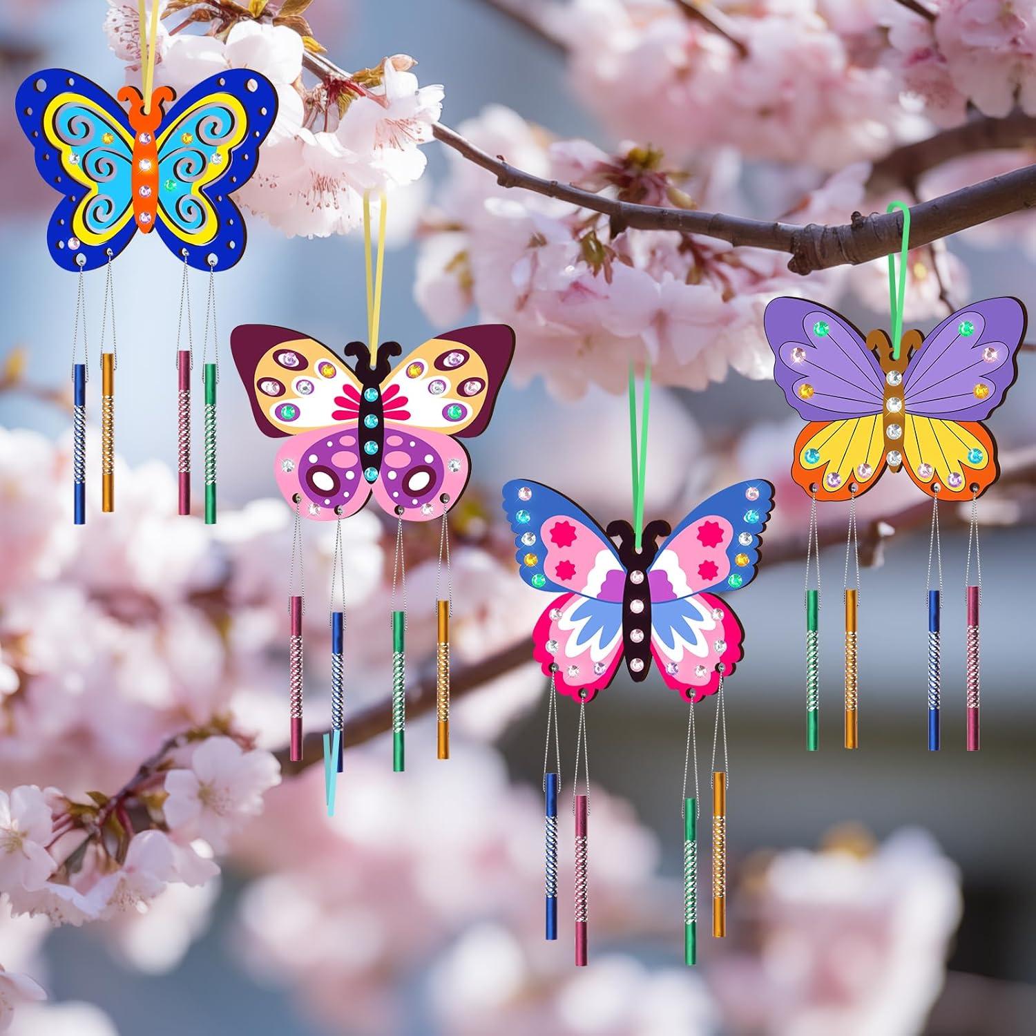 Kit de Campana de Viento DIY TREACLUB - 10 Mariposas de Madera