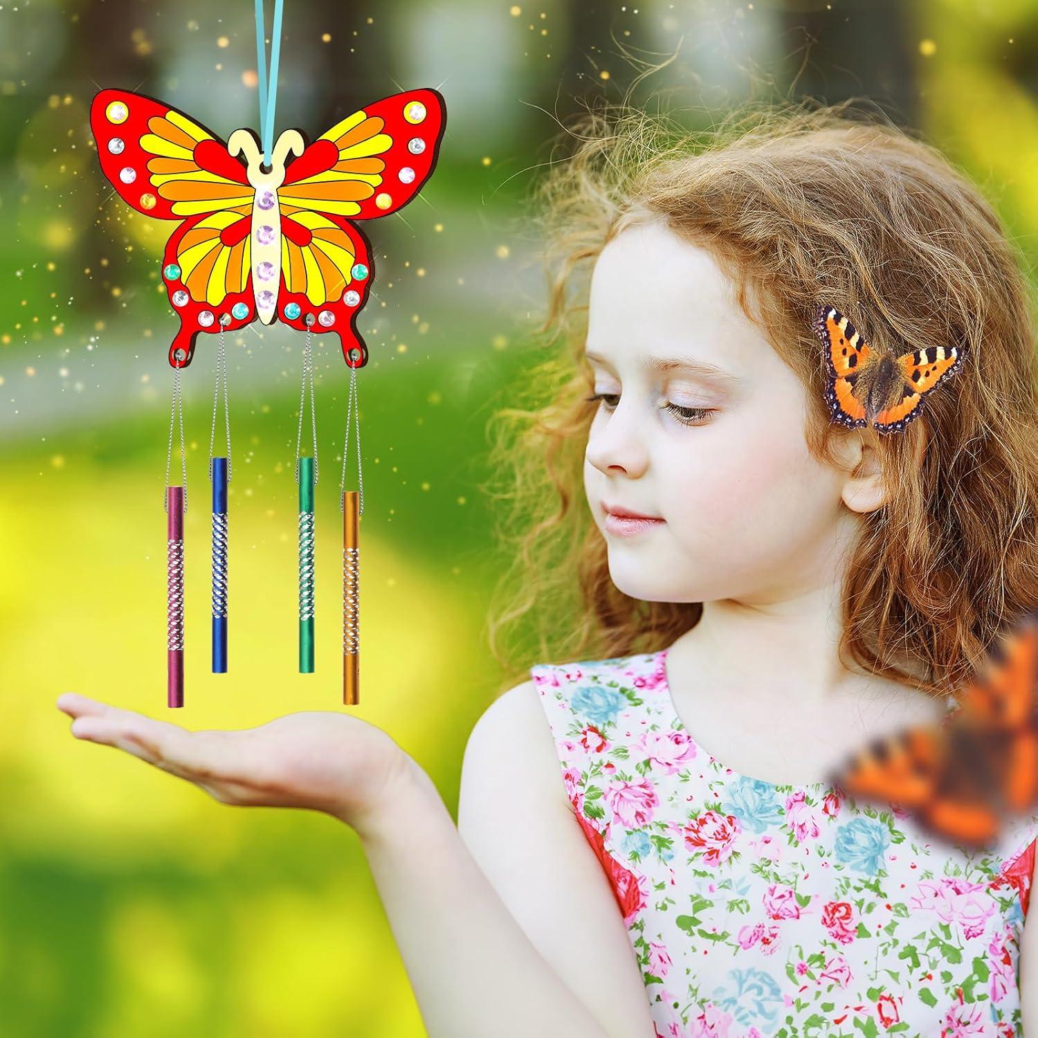 Kit de Campana de Viento DIY TREACLUB - 10 Mariposas de Madera