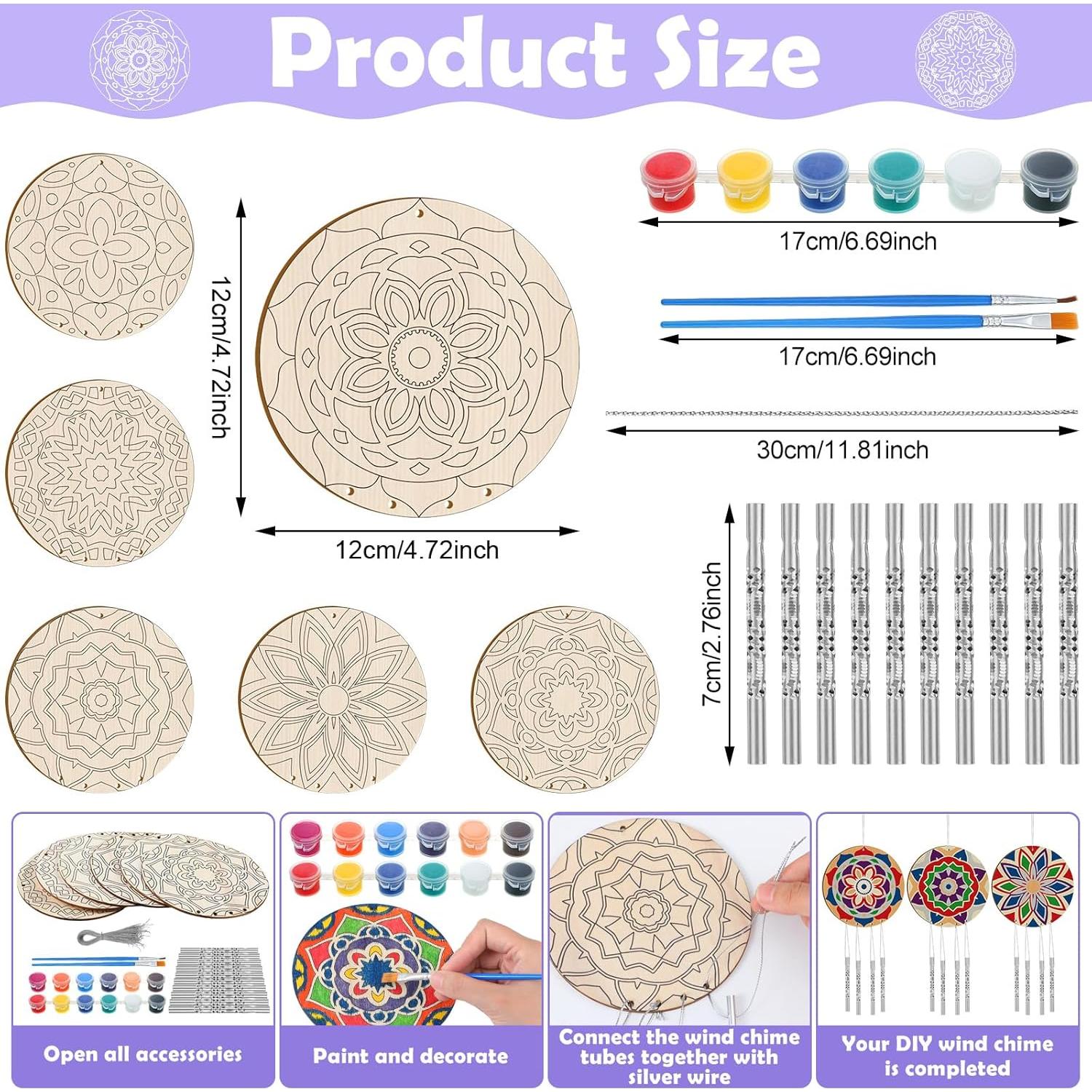 Kit de Manualidades Campana de Viento Mandala Silipull 24 Piezas