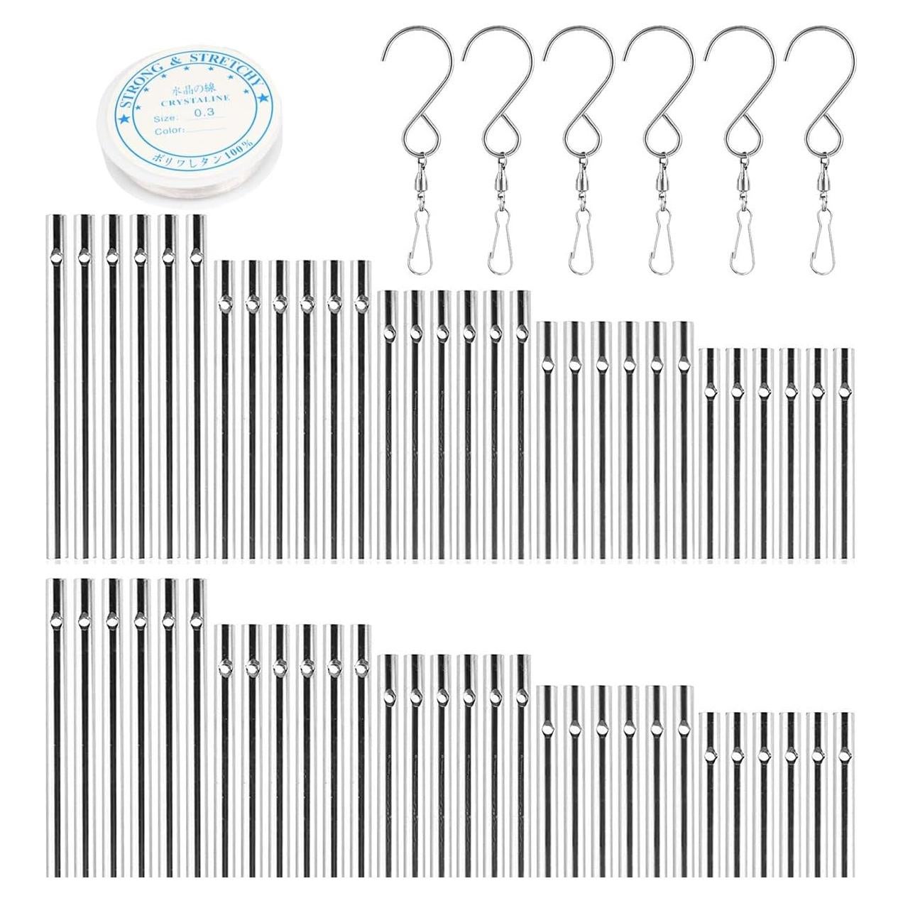 Kit de Campanas de Viento DIY Perfsign - 67 Piezas, Aluminio
