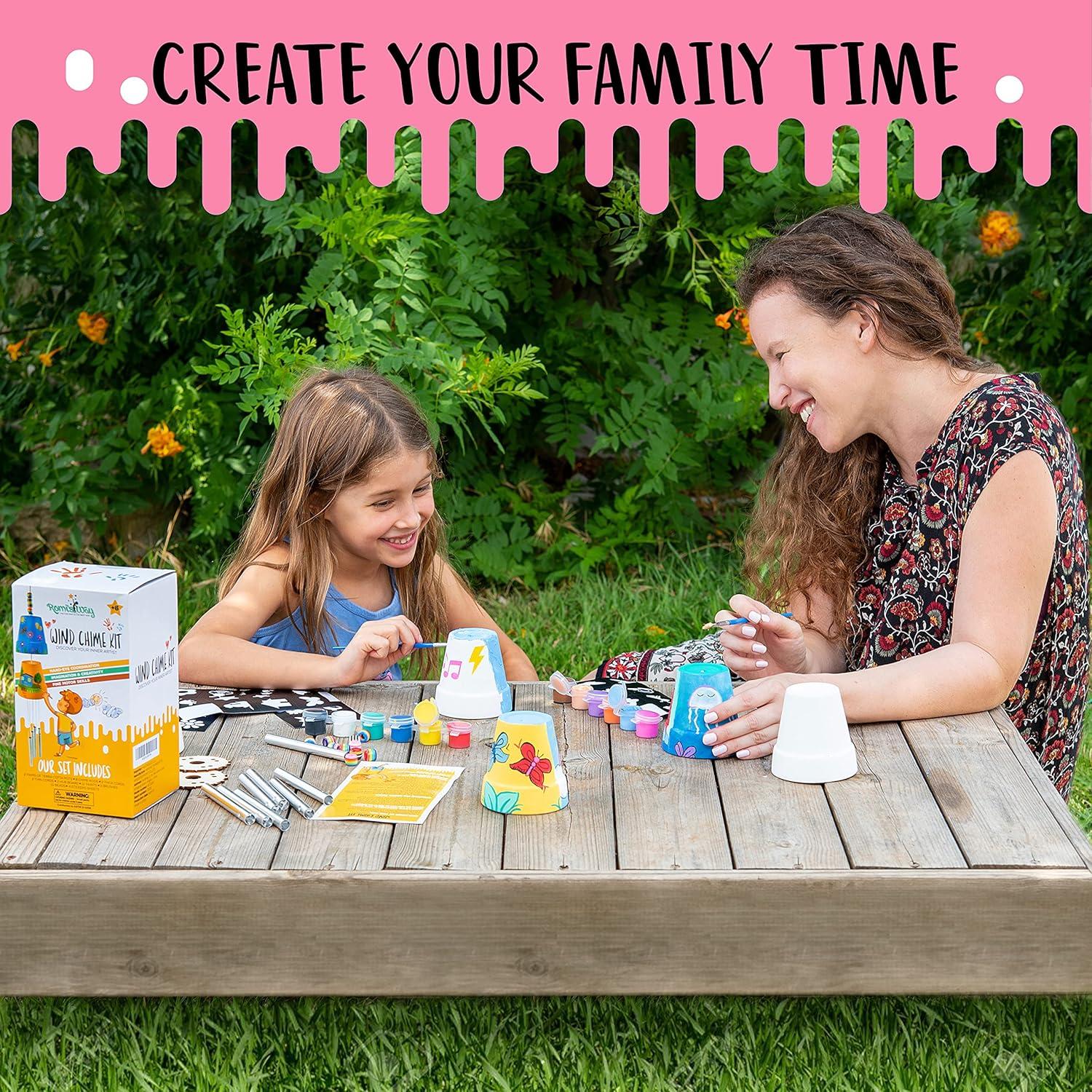 Kit de Campanas de Viento DIY Romi - 2 Macetas de Cerámica