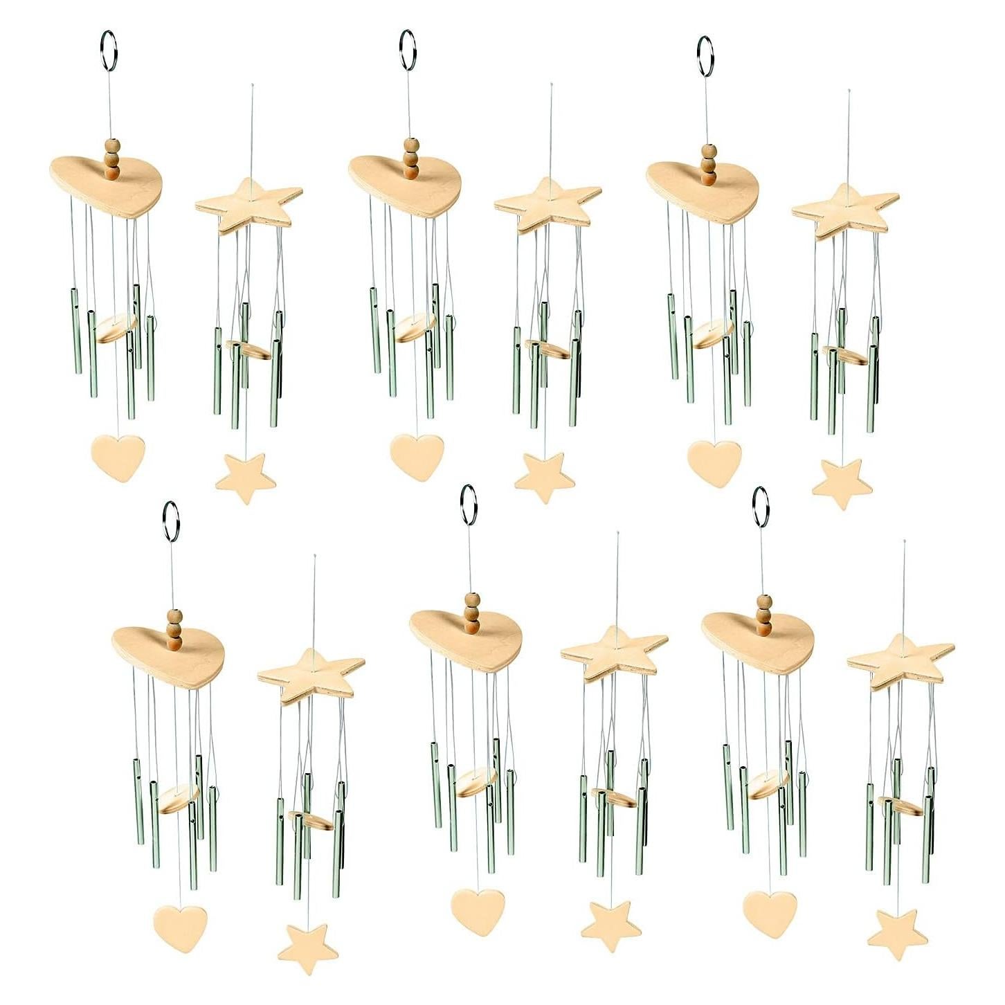 Campanas de Viento de Madera para Pintar Fun Express - 12 Unidades