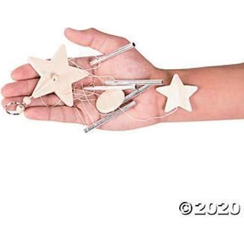 Campanas de Viento de Madera para Pintar Fun Express - 12 Unidades