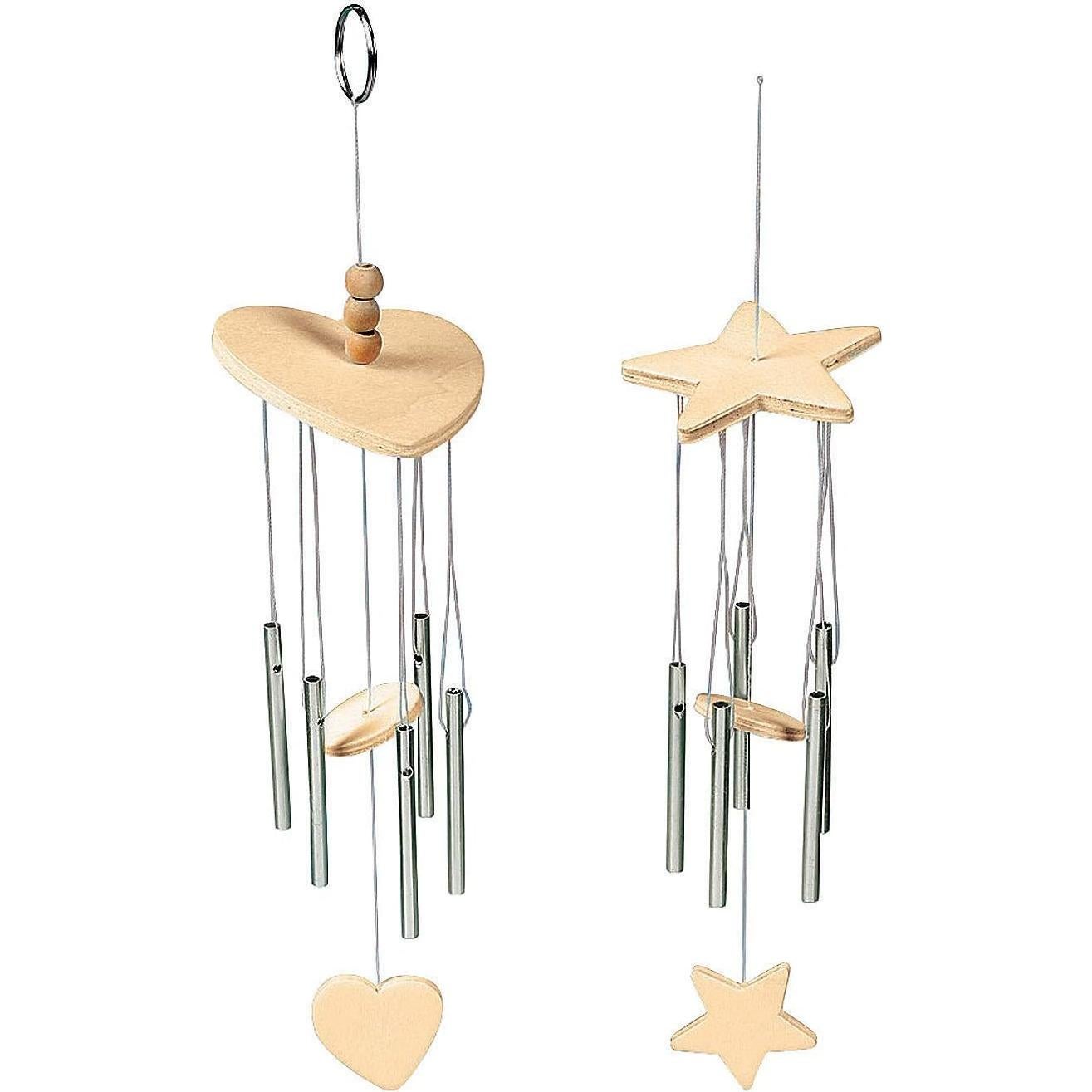 Campanas de Viento de Madera para Pintar Fun Express - 12 Unidades