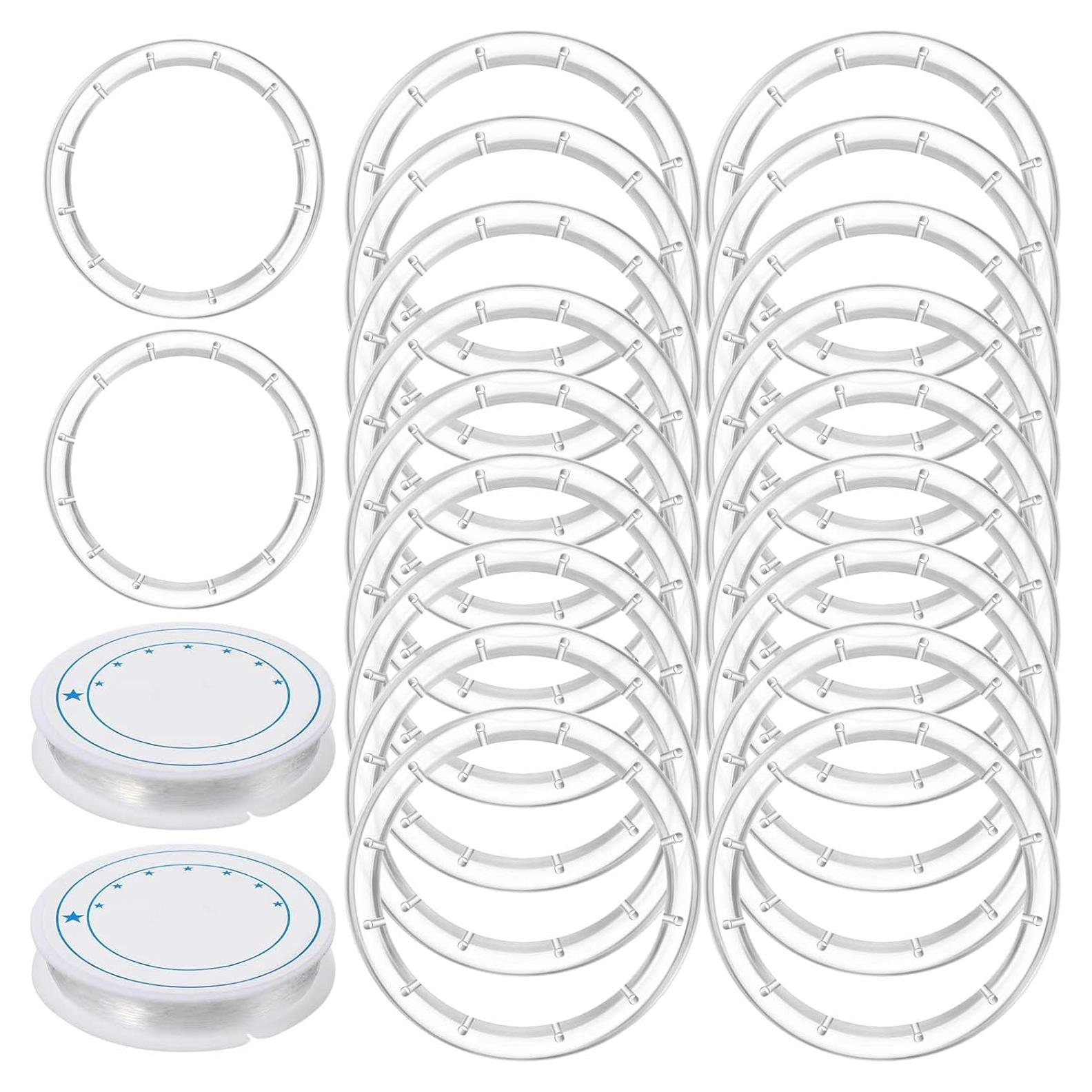 Kit de Campanas de Viento Yinkin - 20 Anillos Acrílicos 8 cm