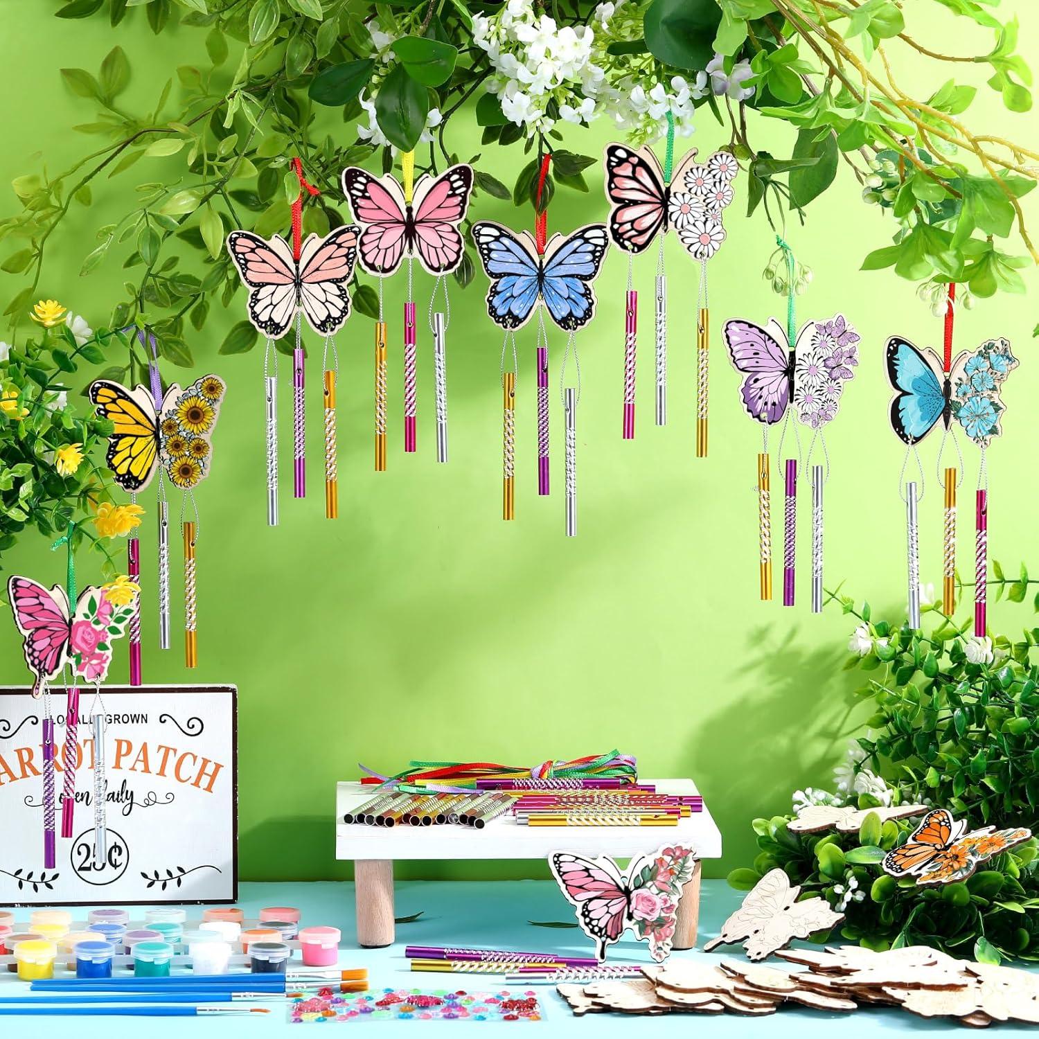 Kit de Campanas de Viento Colingmill 30 Piezas DIY Mariposa