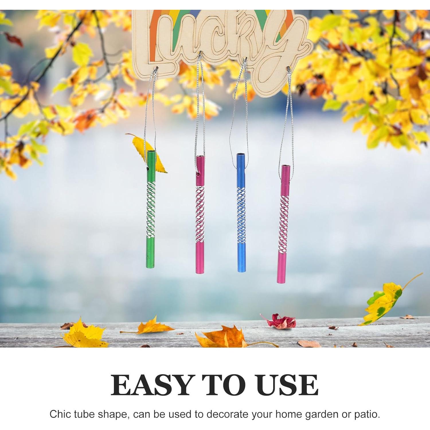 150 Tubos de Campana de Viento DIY Aluminio 8 cm Colores Mezclados