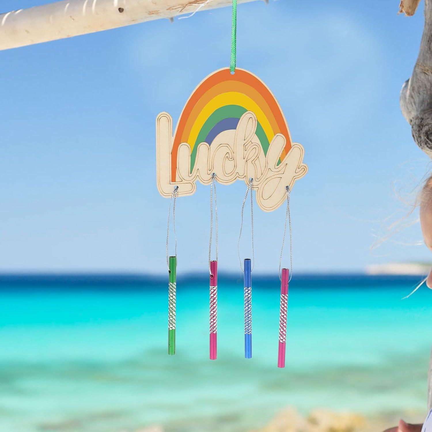 150 Tubos de Campana de Viento DIY Aluminio 8 cm Colores Mezclados