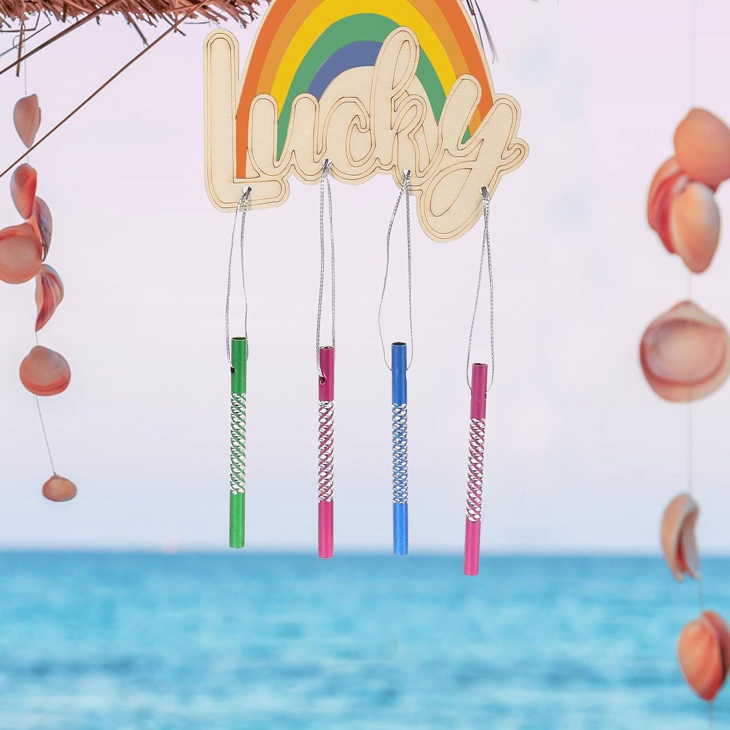 150 Tubos de Campana de Viento DIY Aluminio 8 cm Colores Mezclados