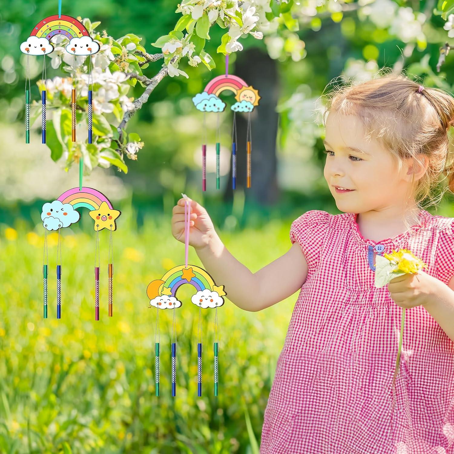 Kit de Campana de Viento DIY TREACLUB - 12 Piezas Arcoíris