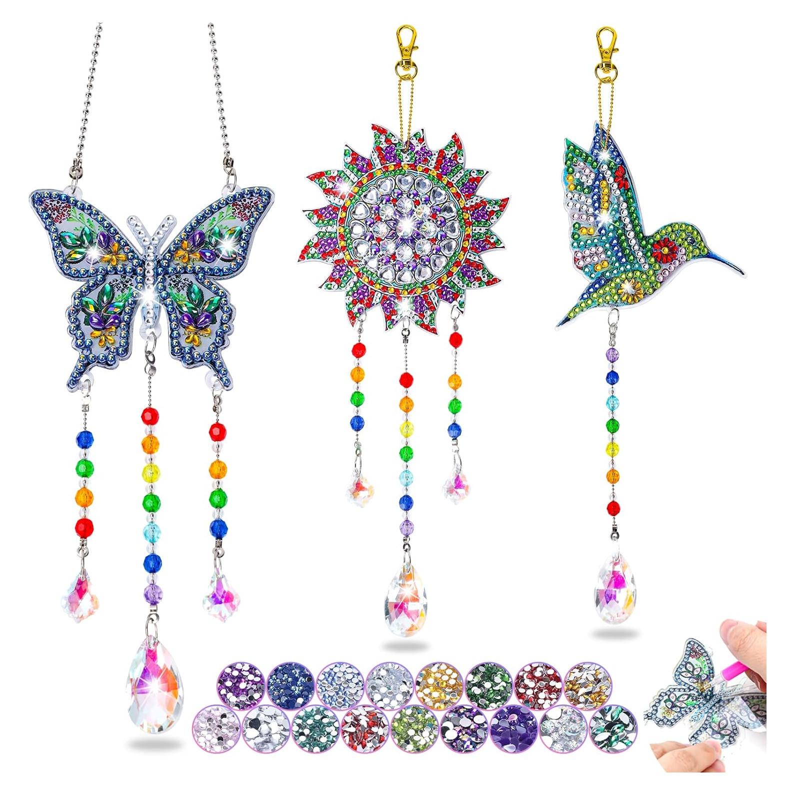 Kit de Manualidades 5D Anofty para Niños 6-12 Años - Campanas de Viento y Atrapa Rayos de Sol