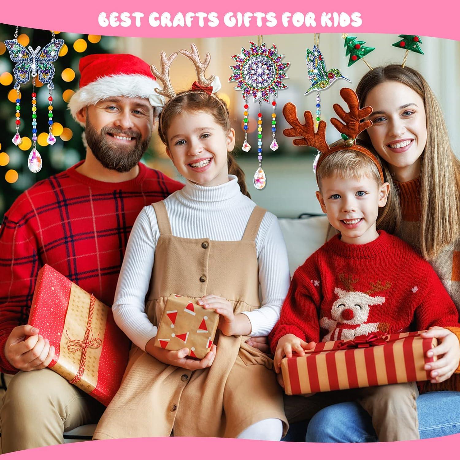 Kit de Manualidades 5D Anofty para Niños 6-12 Años - Campanas de Viento y Atrapa Rayos de Sol