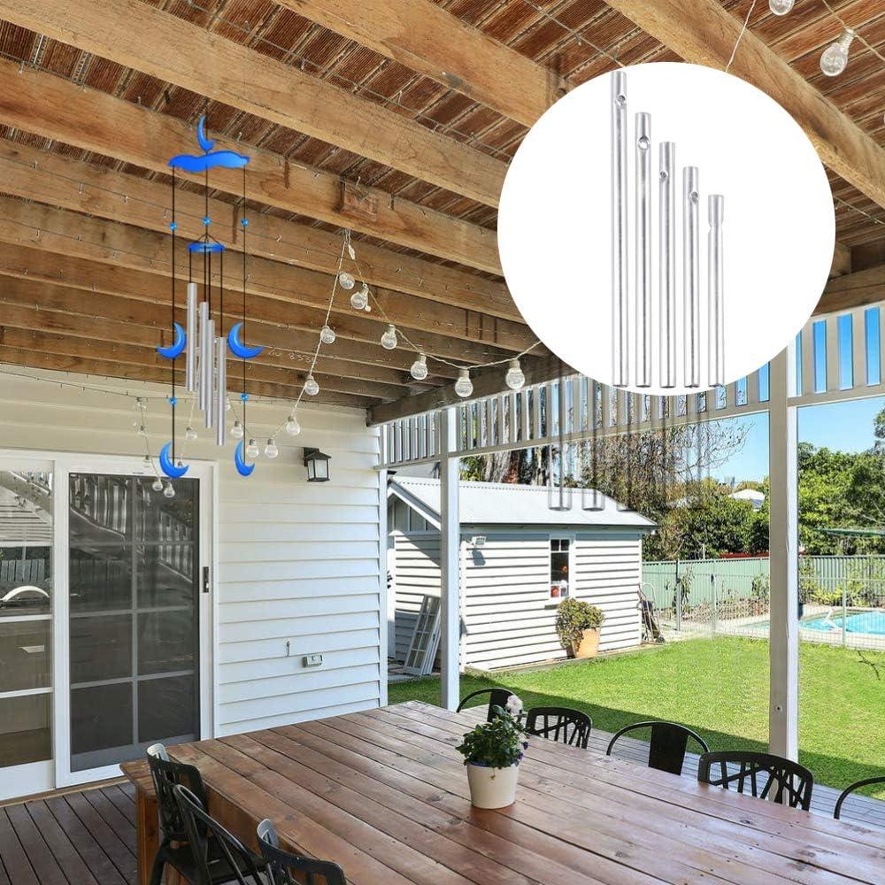 Kit de Campanas de Viento DIY 30 Pcs Aluminio Plata XIXILINRUIYUN