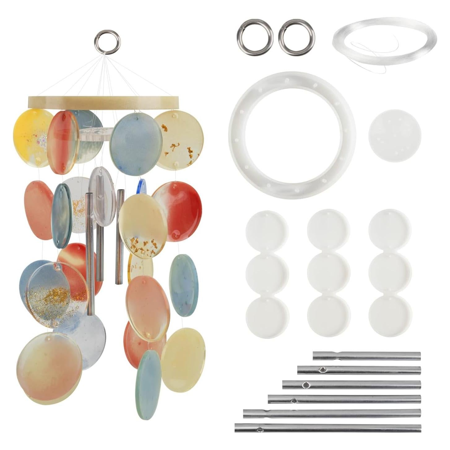 Kit de Moldes de Silicona Temlum para Campanas de Viento