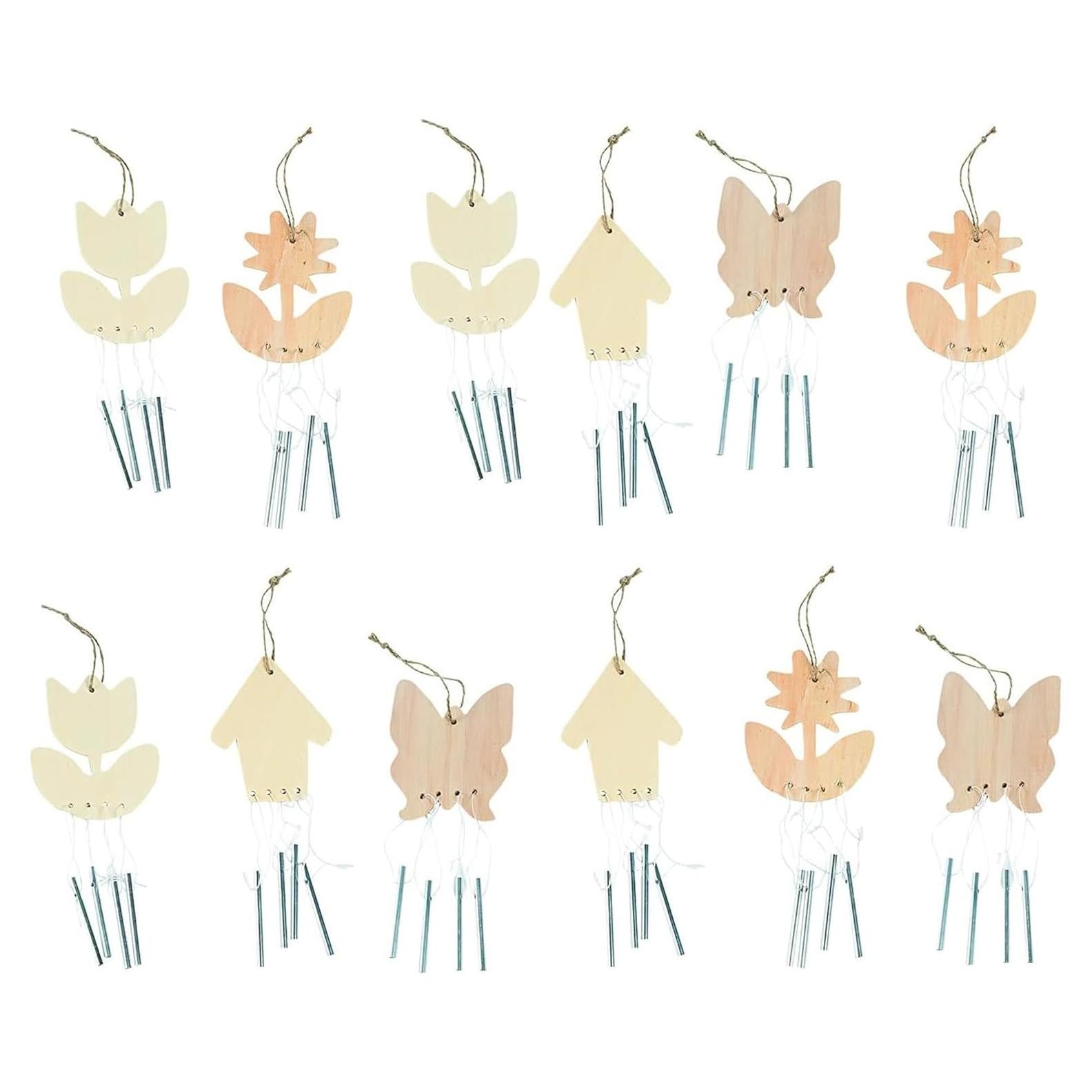 Kits de Campanas de Viento DIY Fun Express - 12 Piezas Primavera