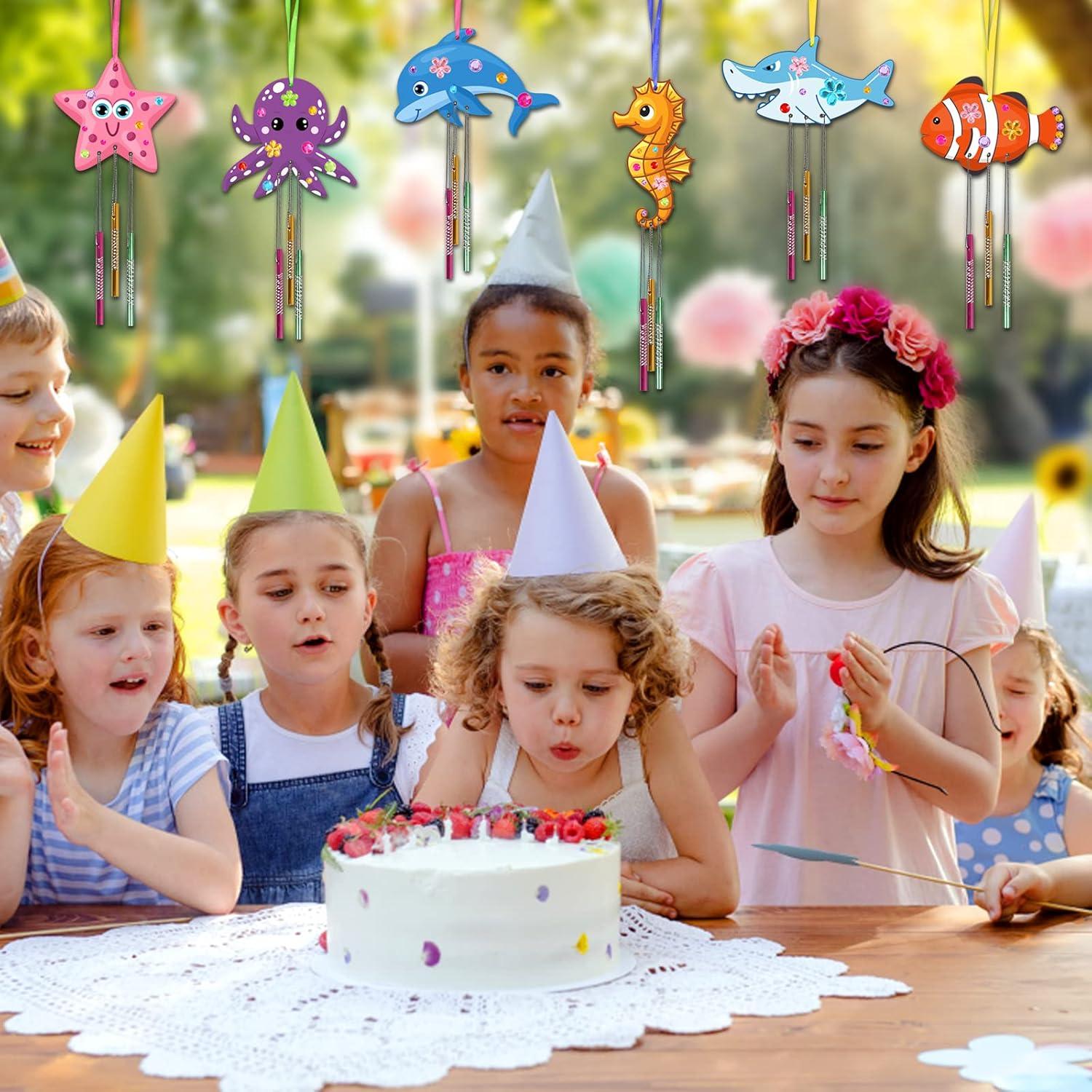 Kit de Campana de Viento Fennoral para Niños - 9 Animales Marinos DIY