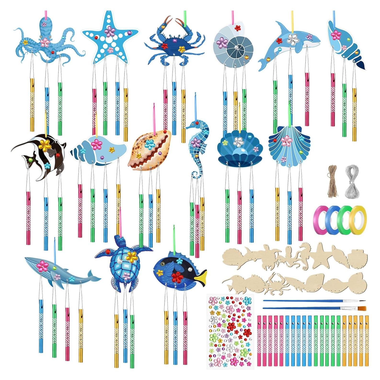 Kit de Manualidades 128 Piezas Anglechic Campanas de Viento