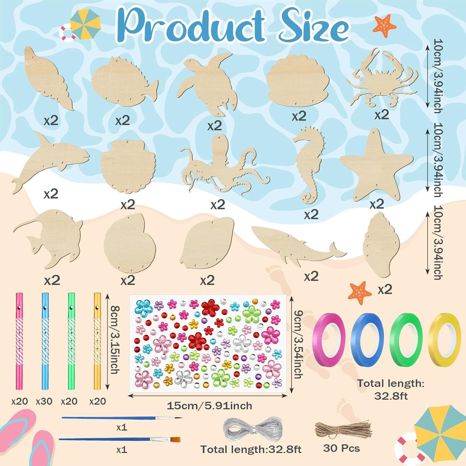Kit de Manualidades 128 Piezas Anglechic Campanas de Viento