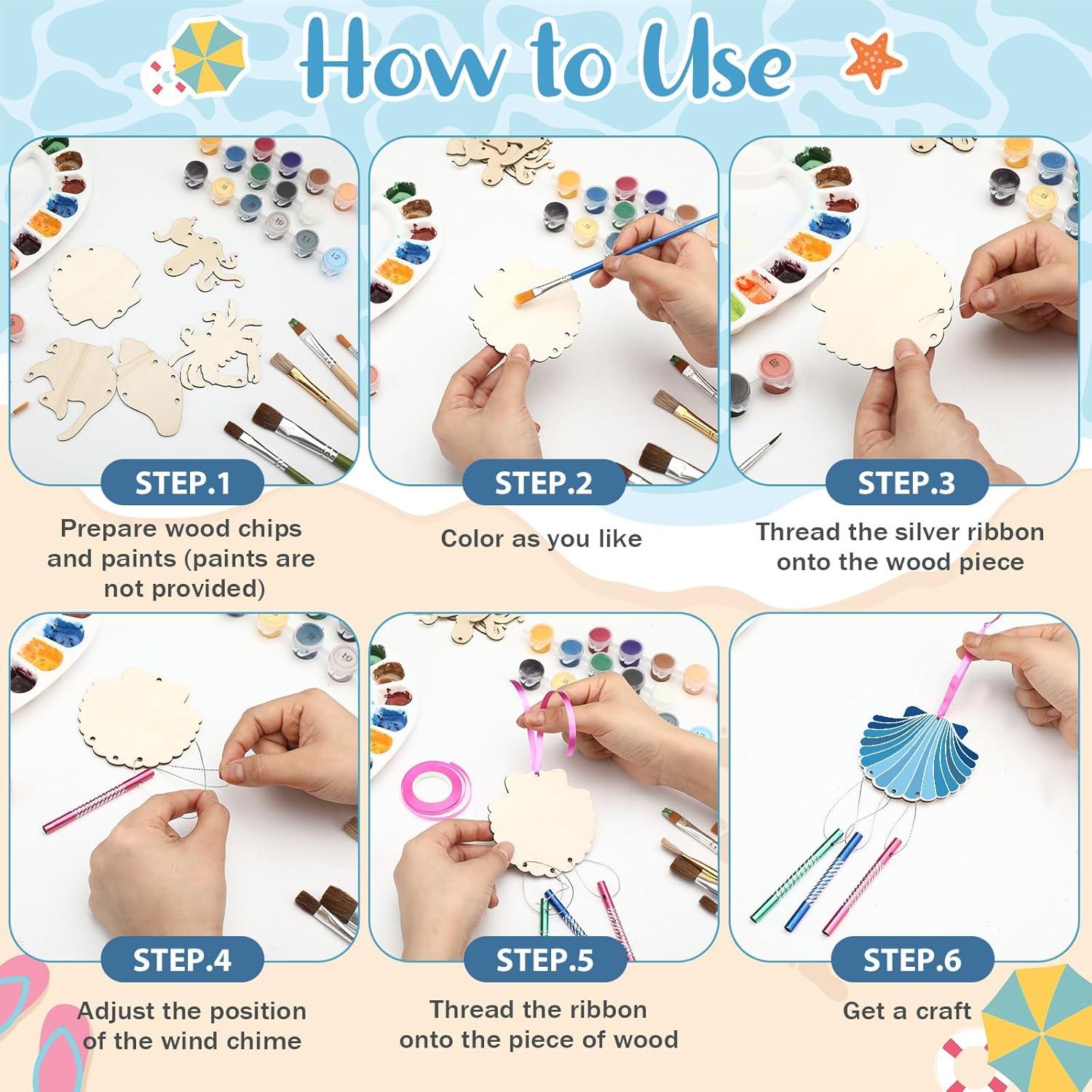 Kit de Manualidades 128 Piezas Anglechic Campanas de Viento