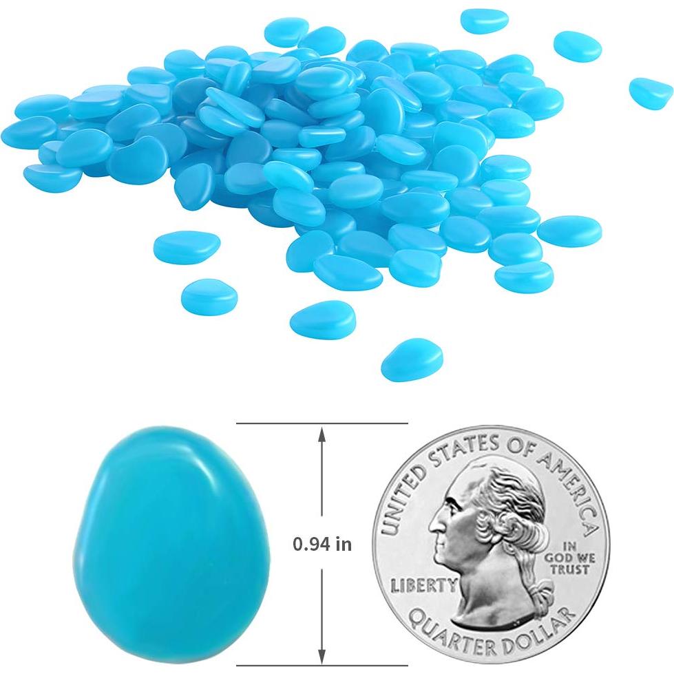 Piedras Brillantes GloCarnival 300 pcs Azules Luminiscentes