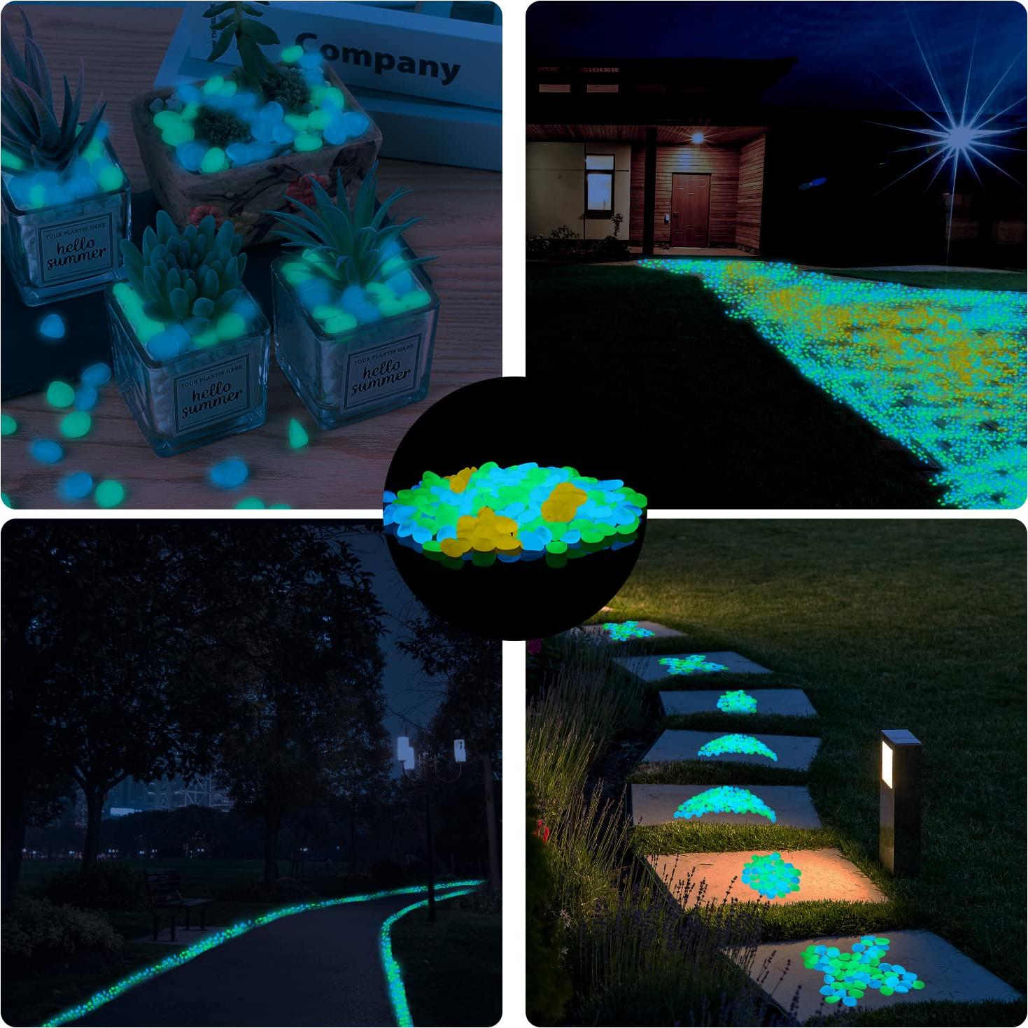 900 Piedras Brillantes en la Oscuridad Oubest 1.4 cm - Blanco