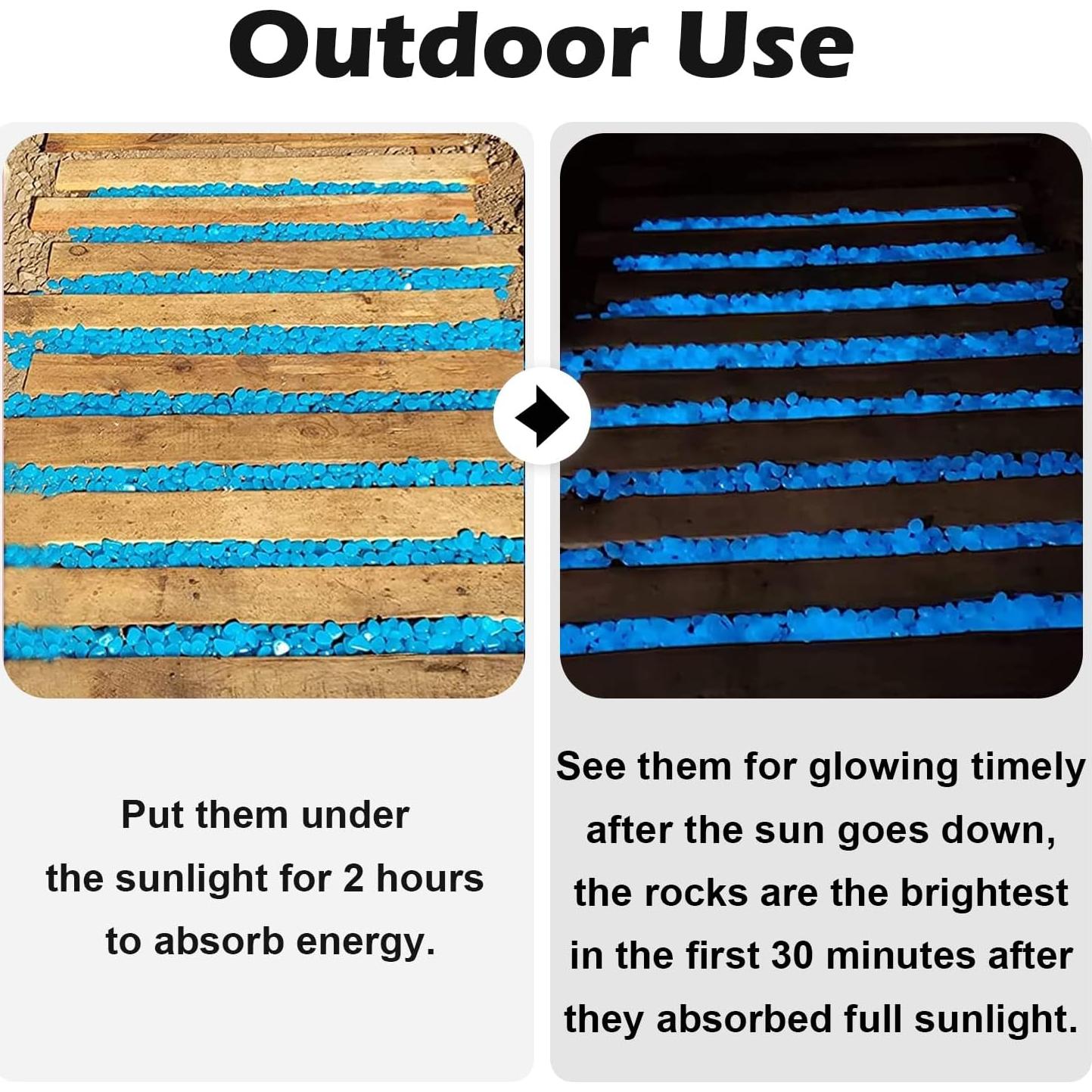 Piedras Brillantes en la Oscuridad NAMTSO 500 Piezas Azul