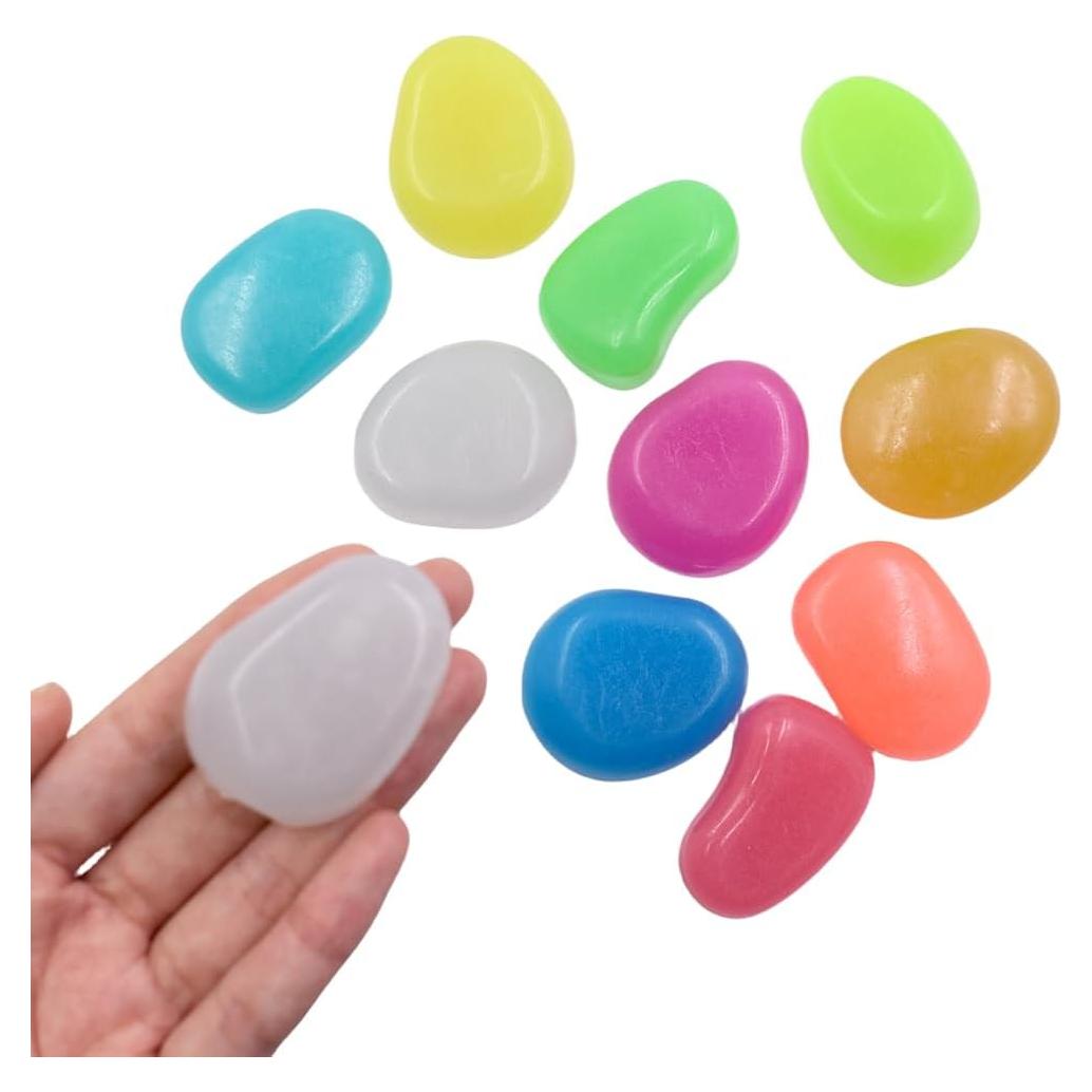 20 Piezas de Piedras Brillantes QTTLLI para Jardín 4.5cm