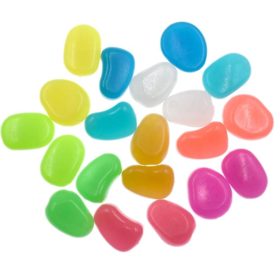 20 Piezas de Piedras Brillantes QTTLLI para Jardín 4.5cm