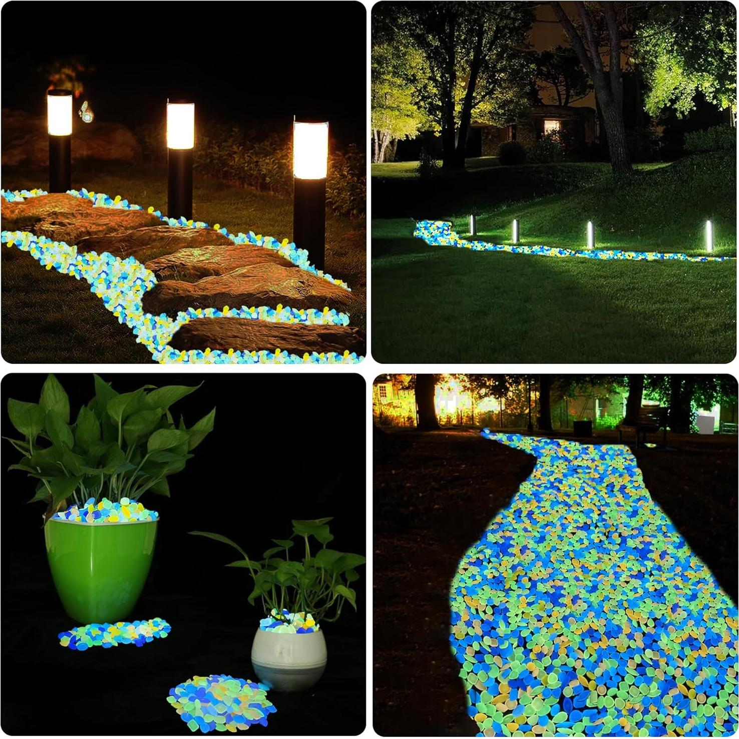 1000 Piedras Brillantes Luminosas para Jardín Kaiyuan