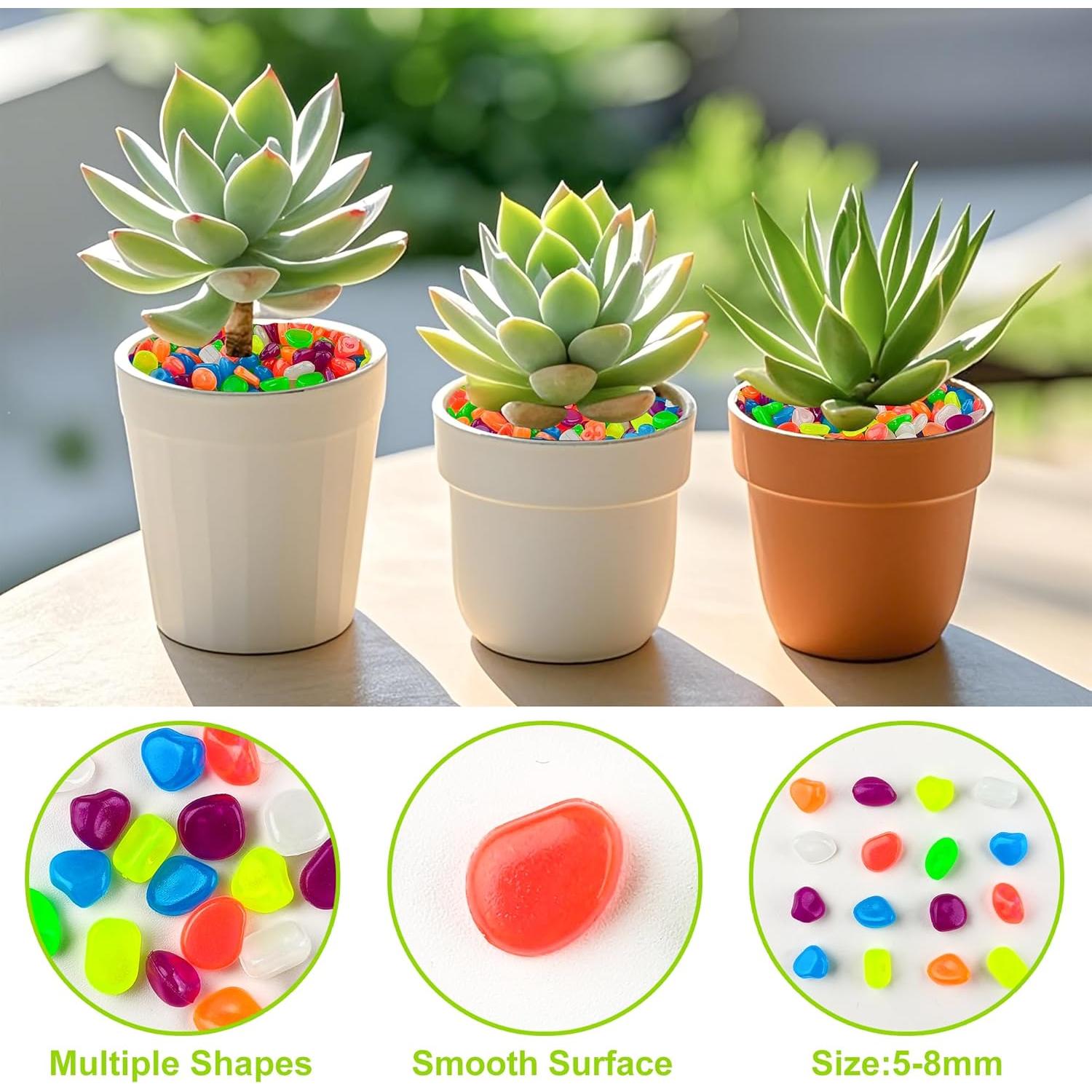 800 Piedras Luminiscentes Brillantes para Jardín y Acuario