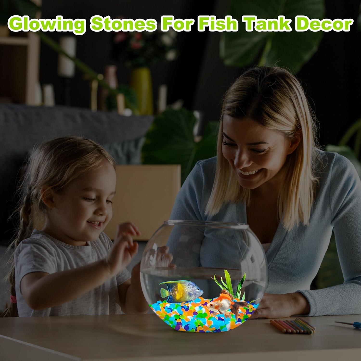 800 Piedras Luminiscentes Brillantes para Jardín y Acuario
