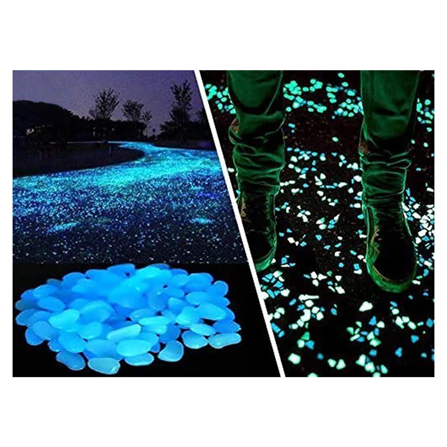 Piedras Brillantes en la Oscuridad Opps 100 Pcs Azul