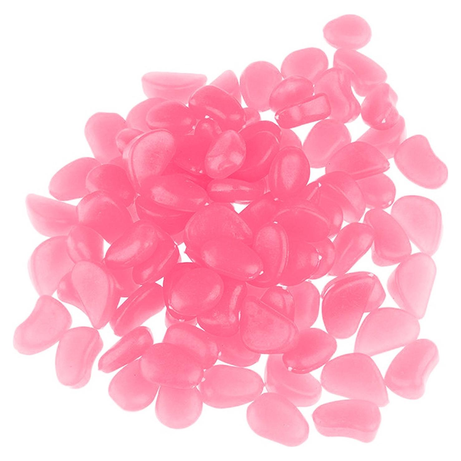 Piedras Brillantes Rosa para Jardín y Acuario - 150 Piezas 2-3 cm