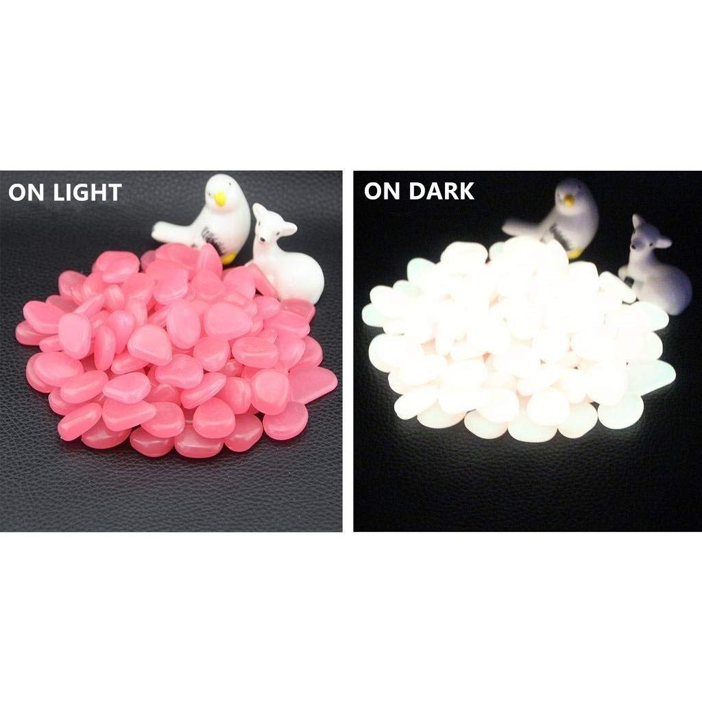 Piedras Brillantes Rosa para Jardín y Acuario - 150 Piezas 2-3 cm