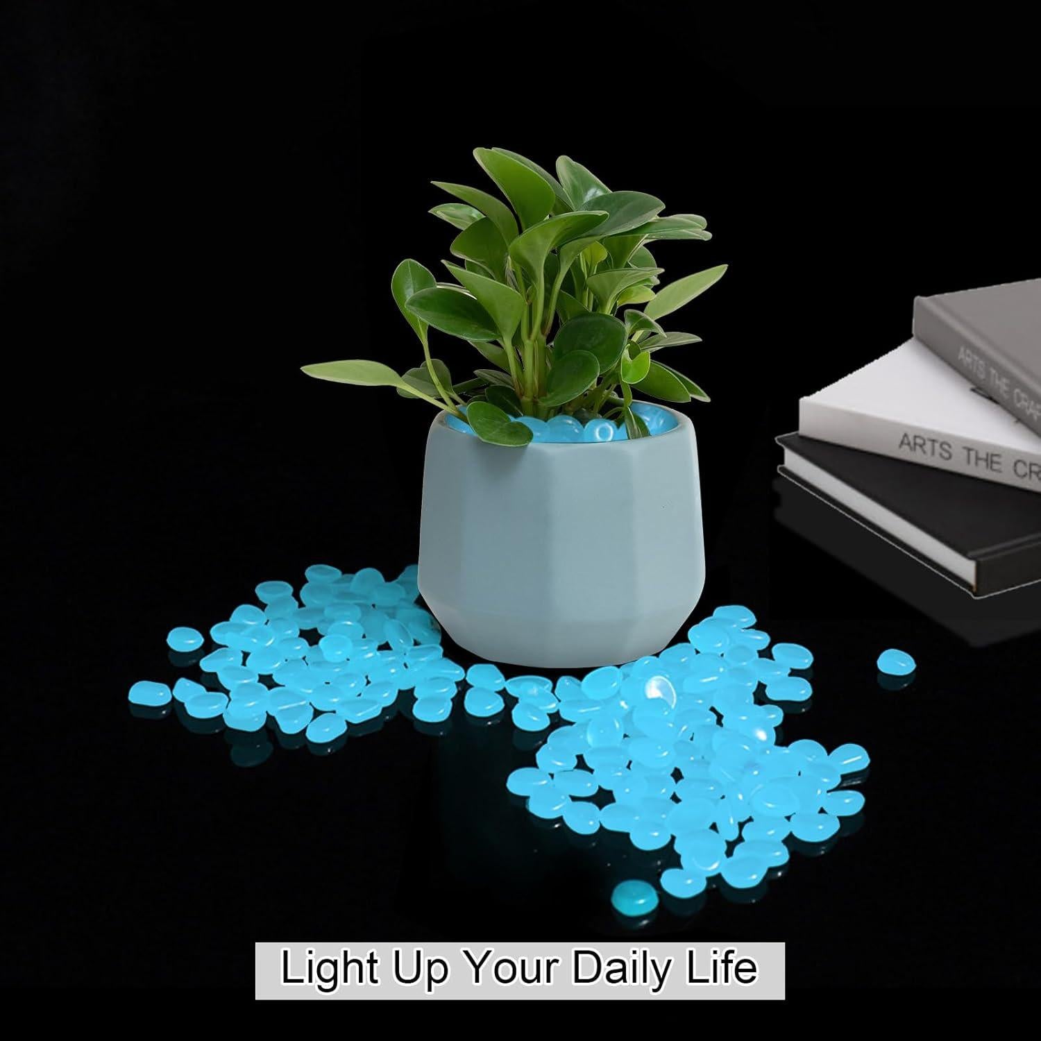100 Piedras Brillantes Luminiscentes para Jardín Mzekgxm