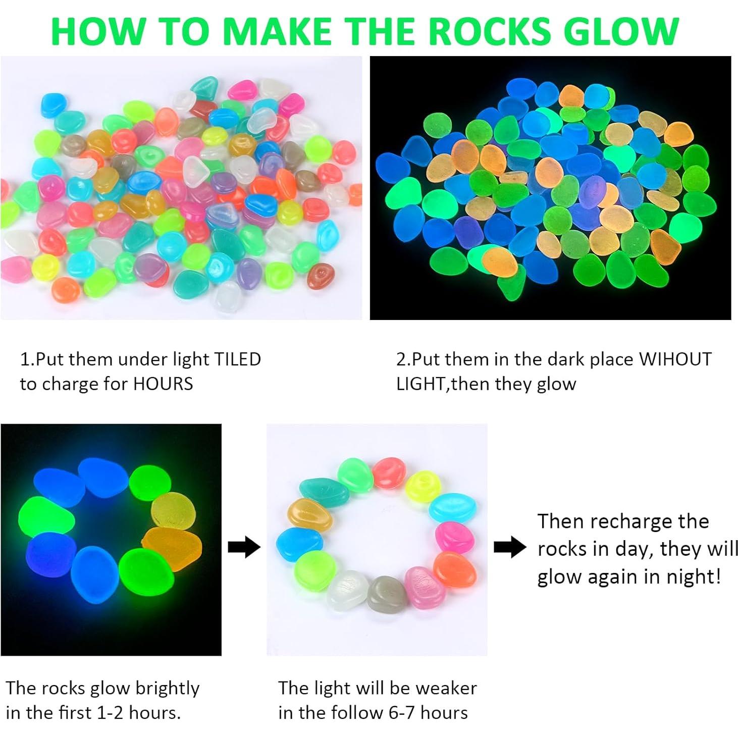 200 Piedras Luminiscentes Brillantes TOSAMZOO para Jardín